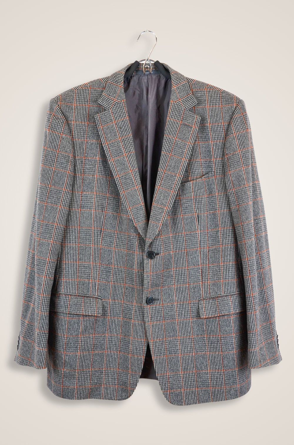 Ermenegildo Zegna Ermenegildo Zegna Wool Angora Check Blazer Grey - Size 54R Size 44R - 1 Thumbnail