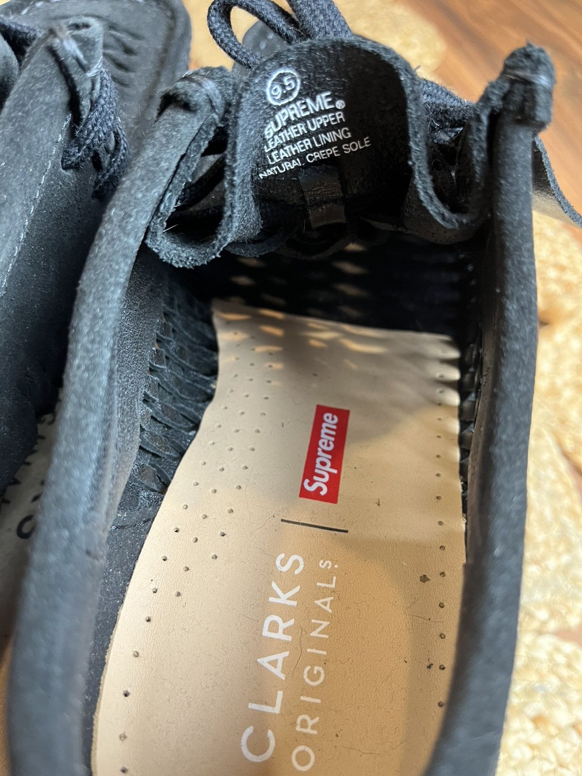 Clarks × Supreme Supreme x Clark's Wallabee Woven Weave wallabees