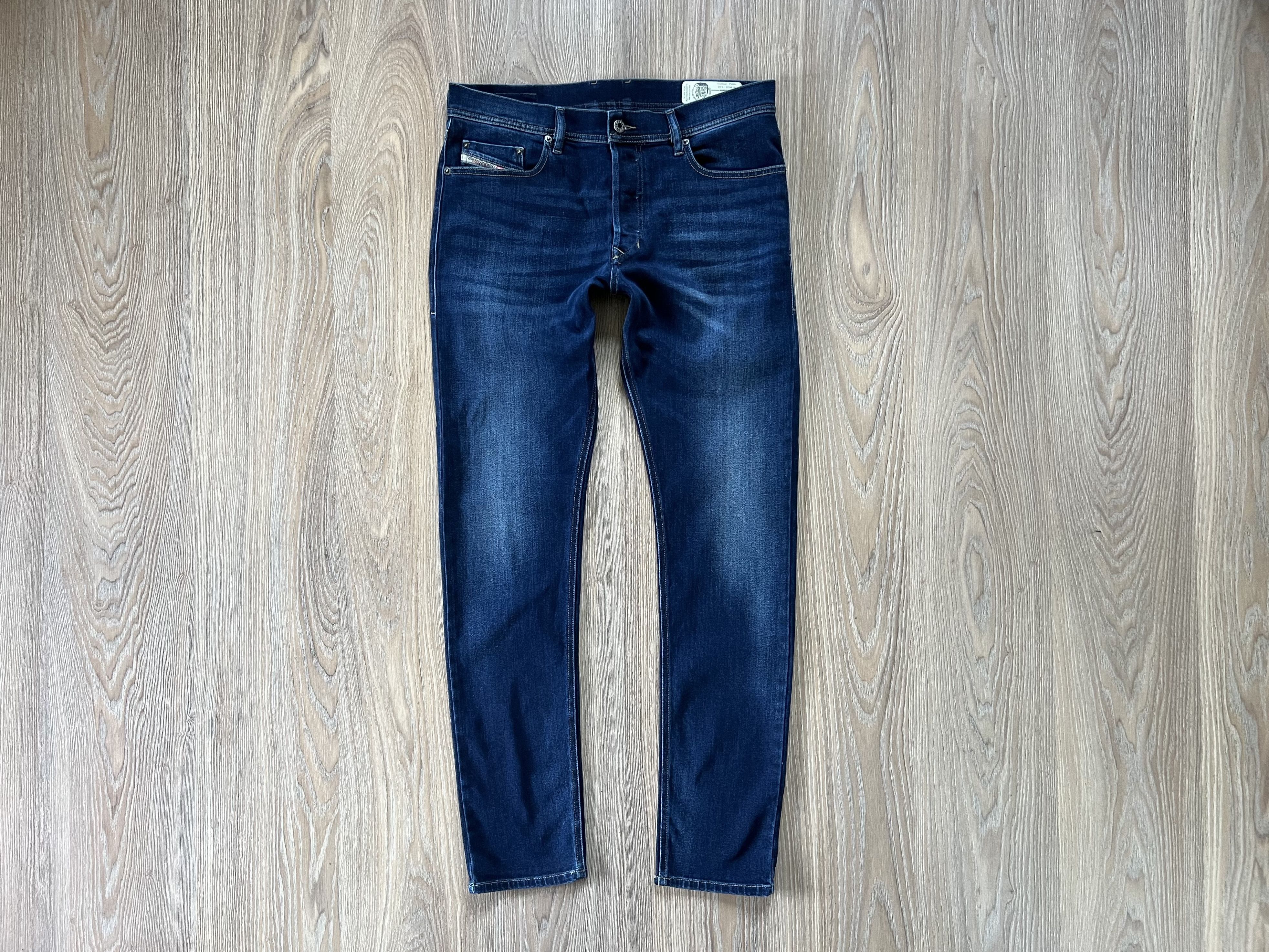 image of Diesel Tepphar Slim Carrot Jeans in Blue, Men's (Size 33)