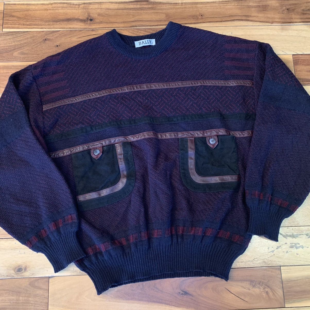 Bally Bally Wool Herringbone Pocketed Sweater Size US XL / EU 56 / 4 - 1 Thumbnail