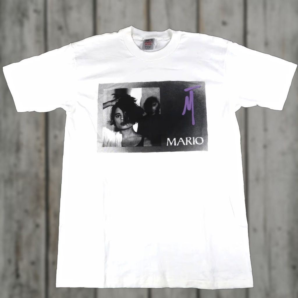Vintage VINTAGE Mario Testino Art T-Shirt Mens XL White 90s Photographer Photo Model Logo All Seasons Size US XL / EU 56 / 4 - 1 Thumbnail