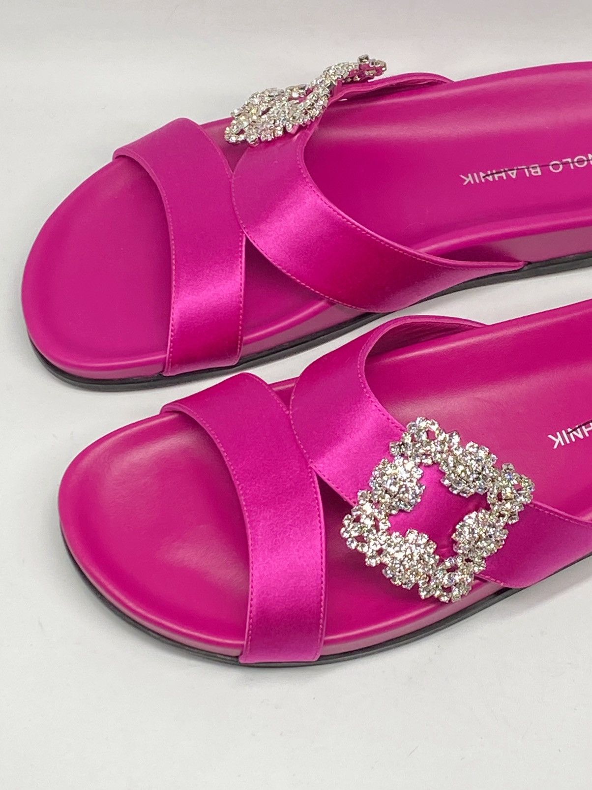 Manolo Blahnik Manolo Blahnik Crystal Buckle Slide Sandals size 38 Size US 8 / IT 38 - 8 Thumbnail