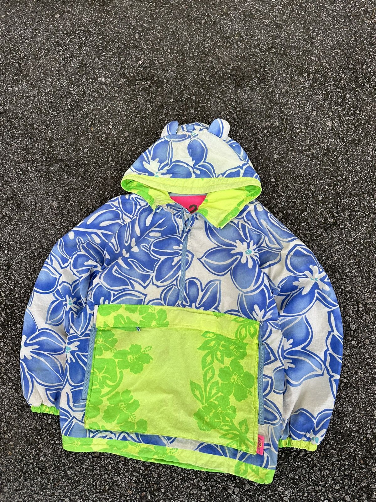 Vintage 👹Vintage La2 Deux Aloha Hibiscus Pullover Jacket Size US L / EU 52-54 / 3 - 2 Thumbnail