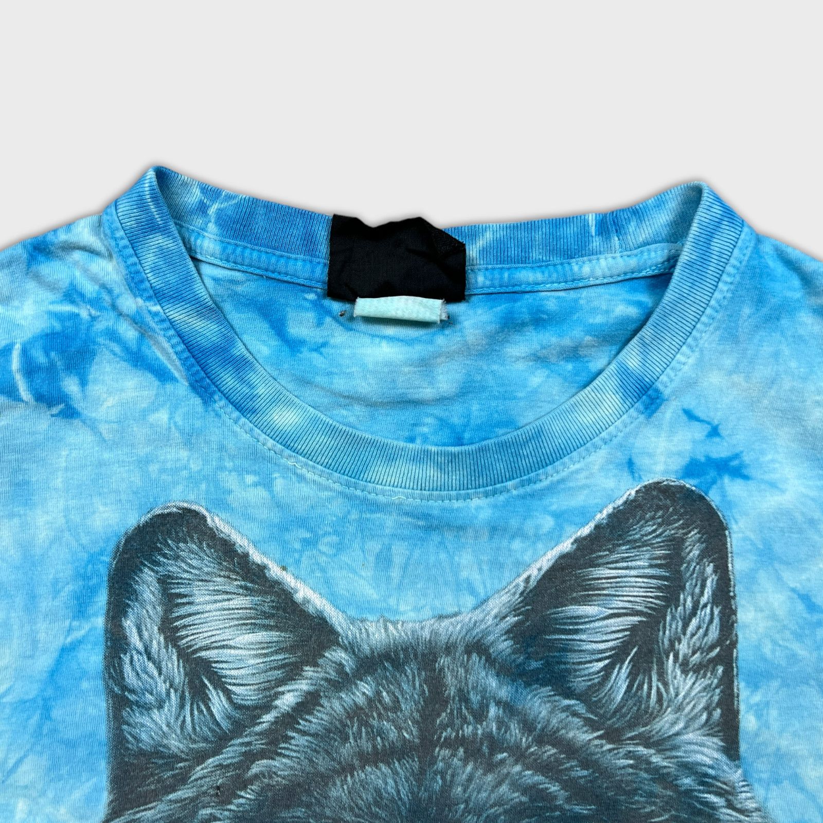 Vintage VTG 90s Wolf Animal Large Acid Wash Nature Full Print Tee Size US L / EU 52-54 / 3 - 2 Thumbnail