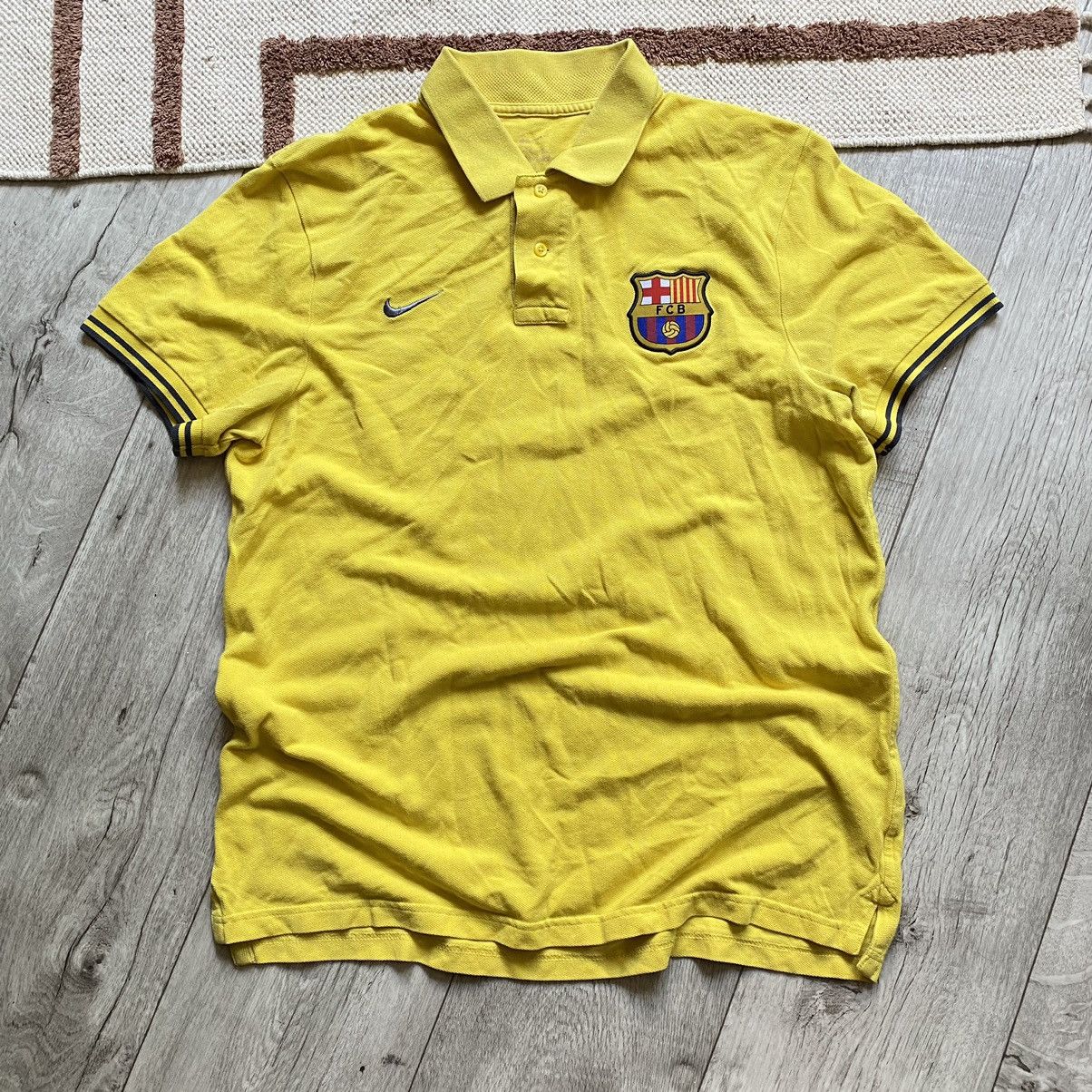Nike NIKE FC BARCELONA Y2K DRILL YELLOW POLO Size US L / EU 52-54 / 3 - 1 Thumbnail