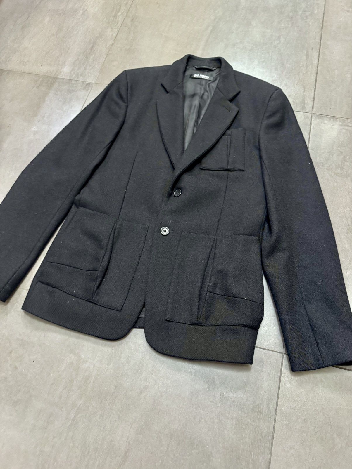 Raf Simons Raf Simons AW08-09 Wool Black Blazer, EU 48, Archive Piece Size 48R - 10 Thumbnail