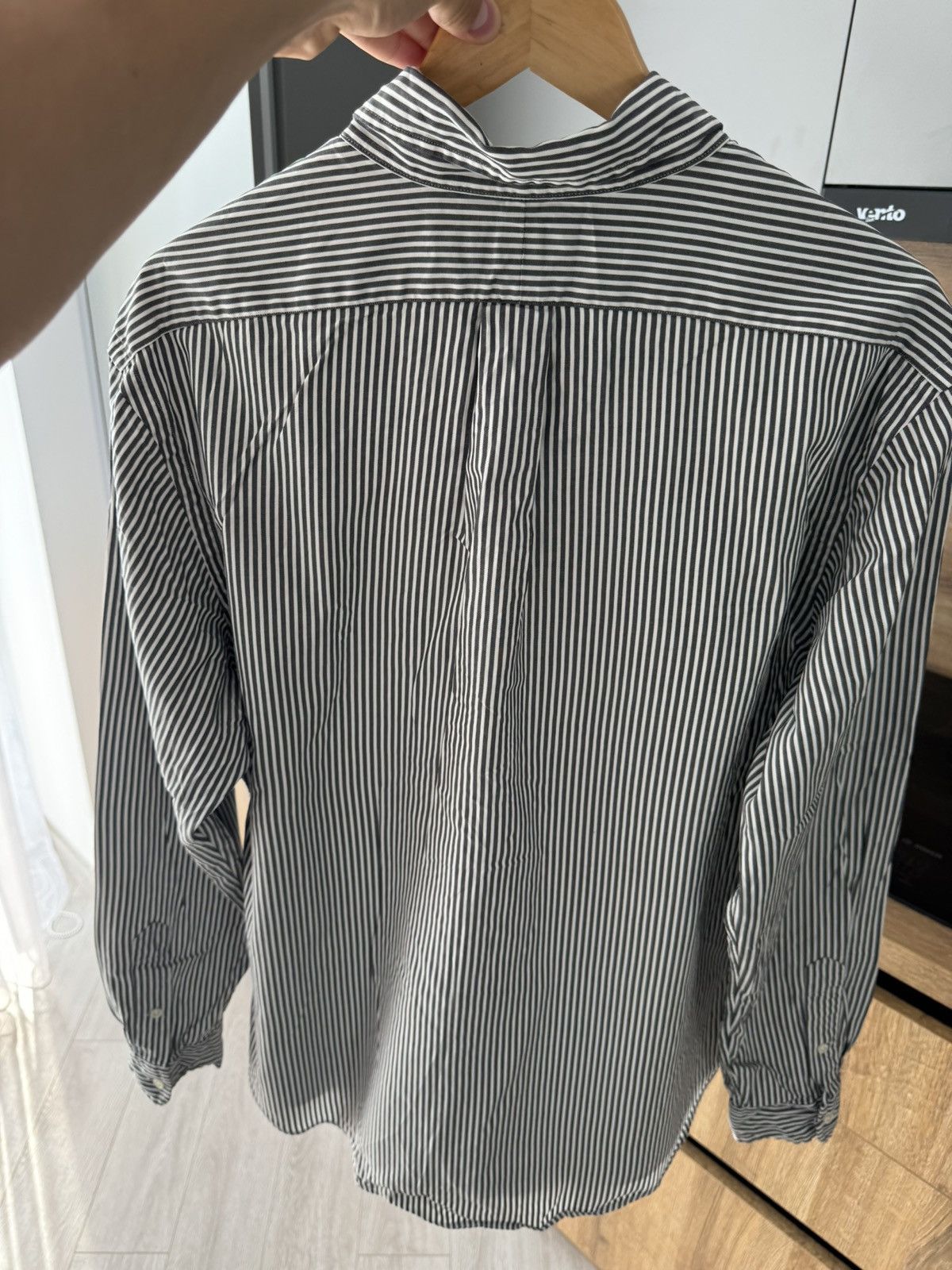 Polo Ralph Lauren × Vintage Polo Ralph Lauren Striped Classic Fit White Grey Shirt Size US XL / EU 56 / 4 - 5 Thumbnail