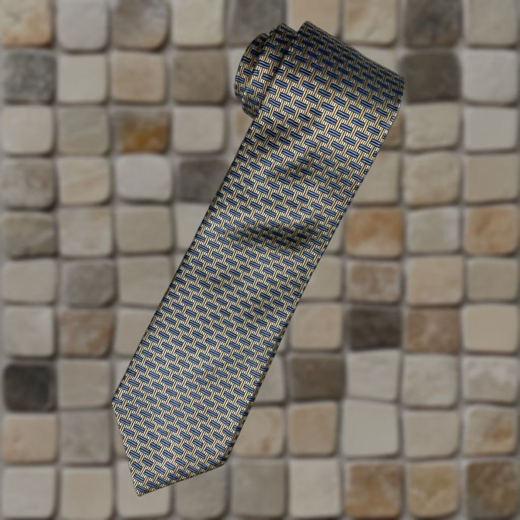 Brooks Brooks Basics Luxury Silk Tie Geometric Made in USA Men’s Tie Multicolor Silk 58.25" 3.75" Classic Width Wide Adult Mens Size ONE SIZE - 1 Thumbnail