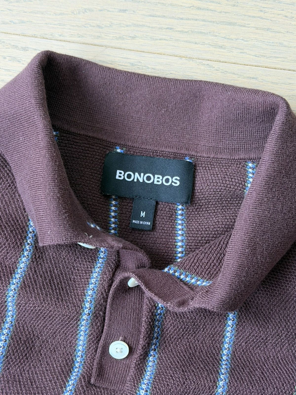 Bonobos Striped Knit Polo Size US M / EU 48-50 / 2 - 3 Thumbnail