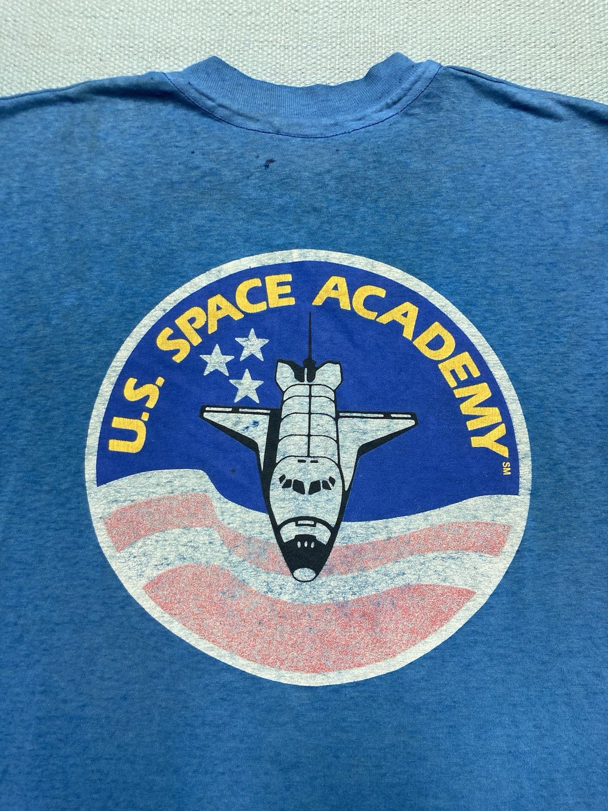 Vintage Vintage 80s t shirt US space academy fade distressed thin XL Size US XL / EU 56 / 4 - 3 Thumbnail