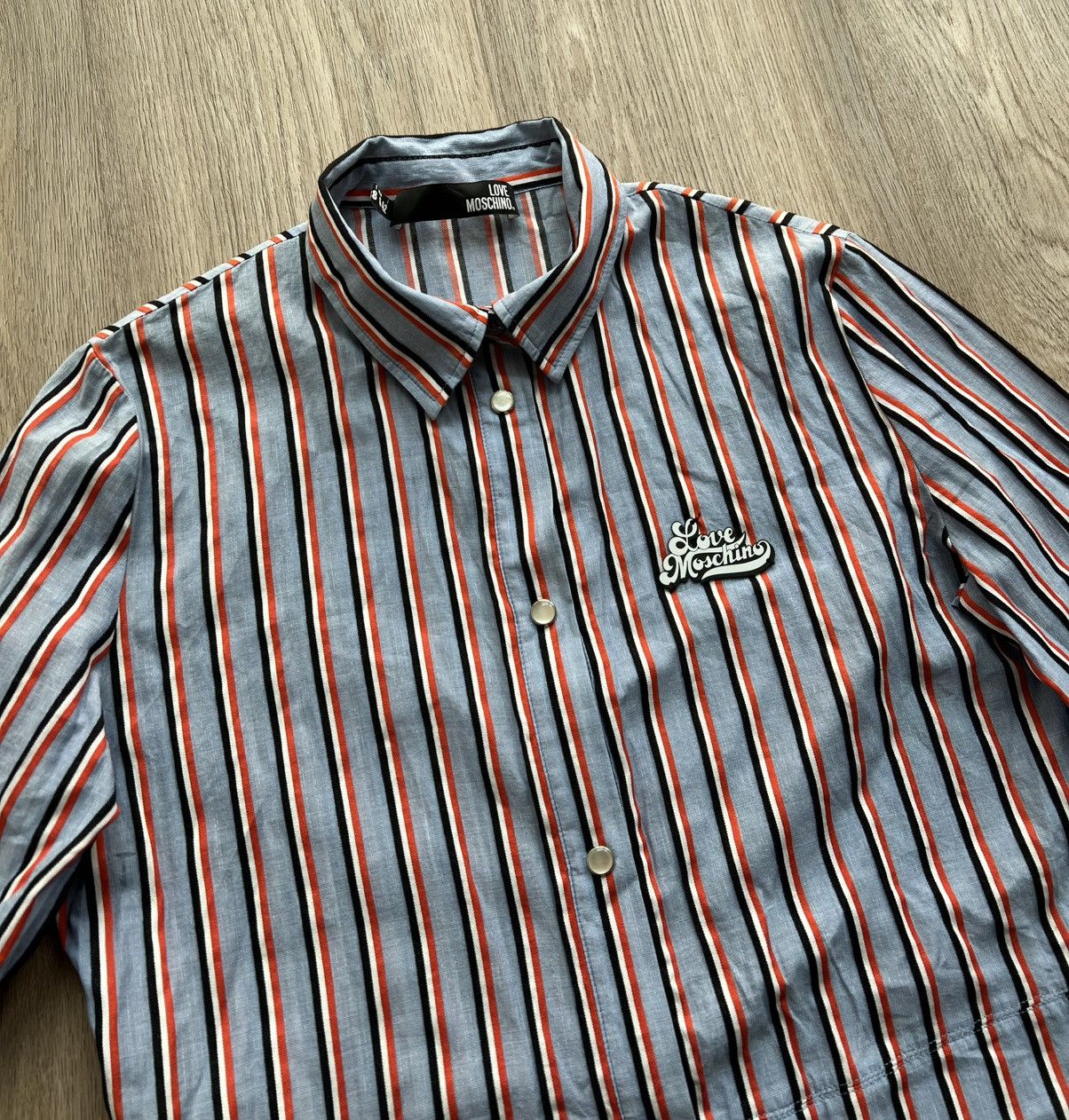 Love Moschino × Moschino Love Moschino Striped Button Up Dress Size M / US 6-8 / IT 42-44 - 3 Thumbnail