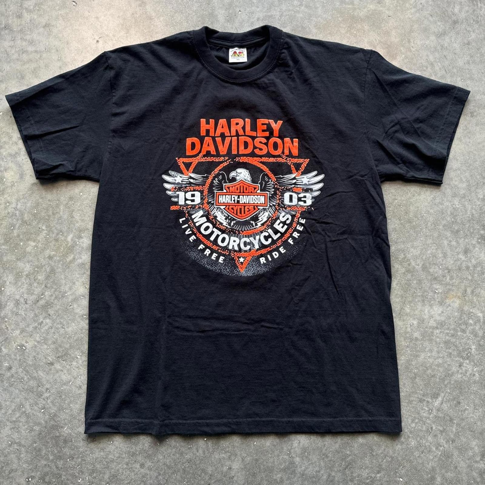 Harley Davidson Harley Davidson 2003 Black & Orange T-Shirt Size US XL / EU 56 / 4 - 1 Thumbnail