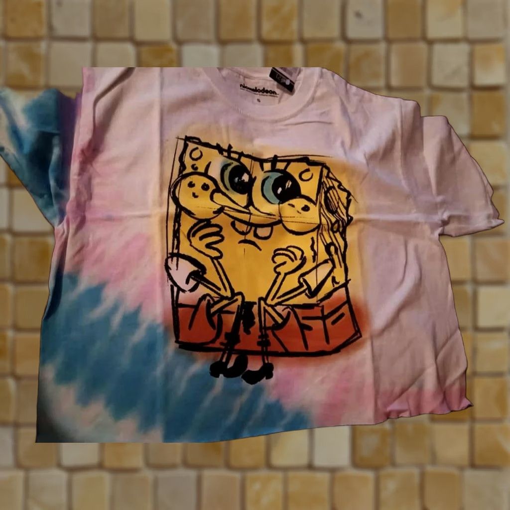 Vintage RUE21 SPONGEBOB SQUAREPANTS CROP TOP White Womens Juniors S Size S / US 4 / IT 40 - 1 Preview