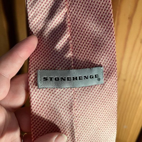 Other Stonehedge men’s tie pink 100% silk made in USA Size ONE SIZE - 3 Thumbnail