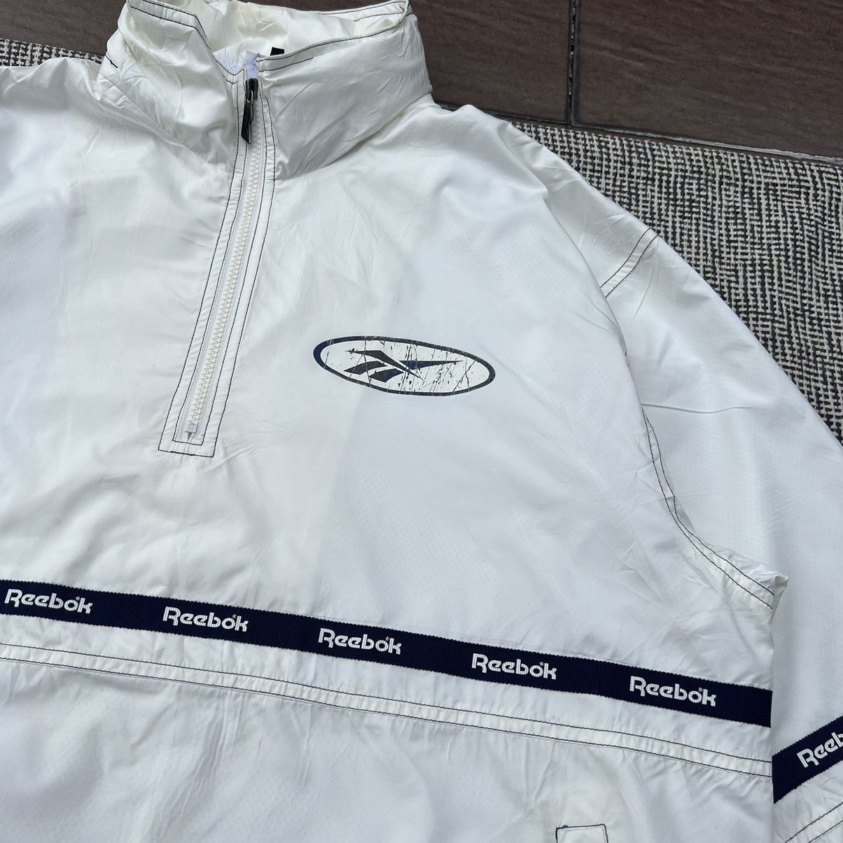 Reebok × Vintage Vintage Reebok Windbreaker Half Zip 90s Size US L / EU 52-54 / 3 - 6 Thumbnail