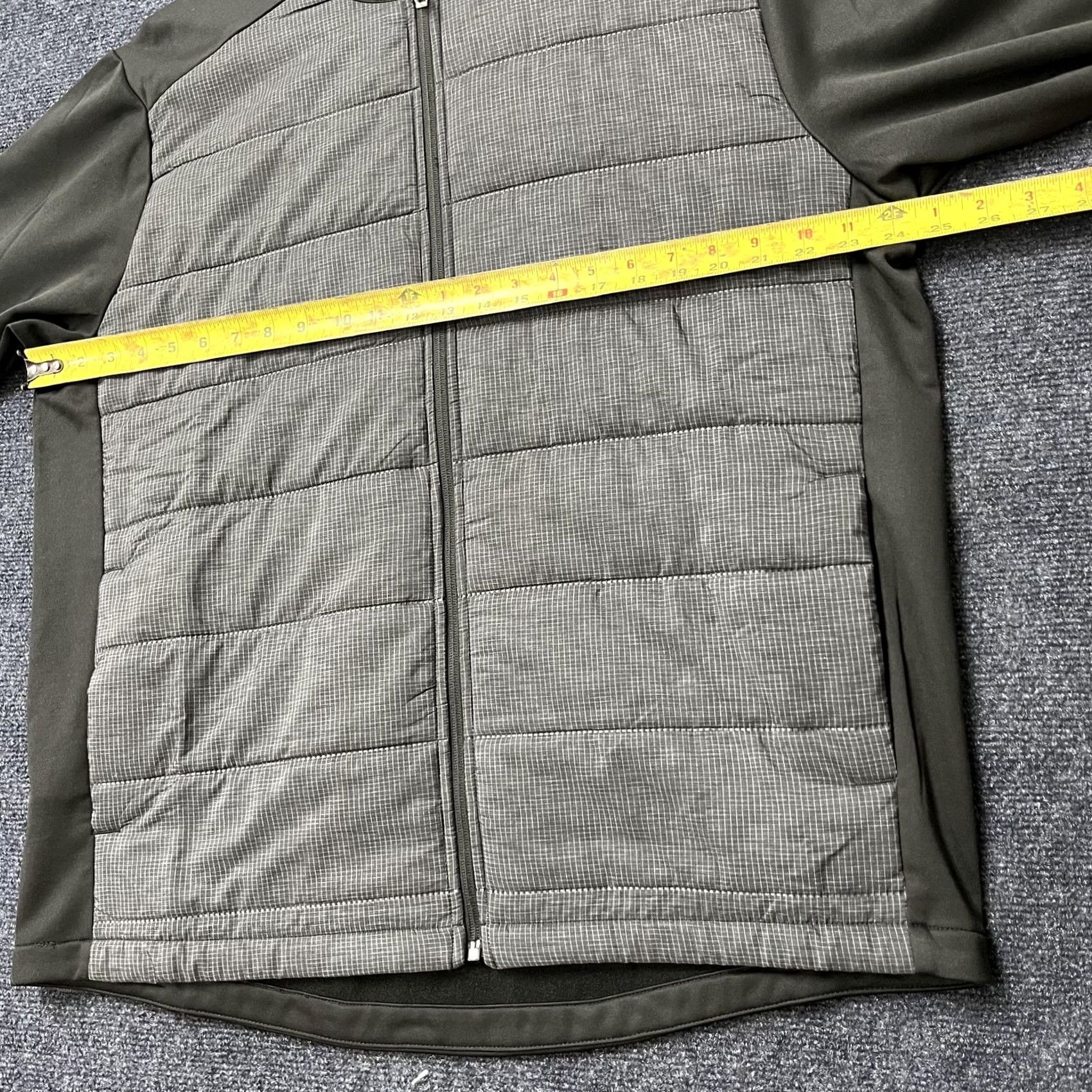 PGA Tour PGA TOUR Jacket Mens L Gray Quilted Full Zip Insulated Golf Check SU3152 Size US L / EU 52-54 / 3 - 6 Thumbnail