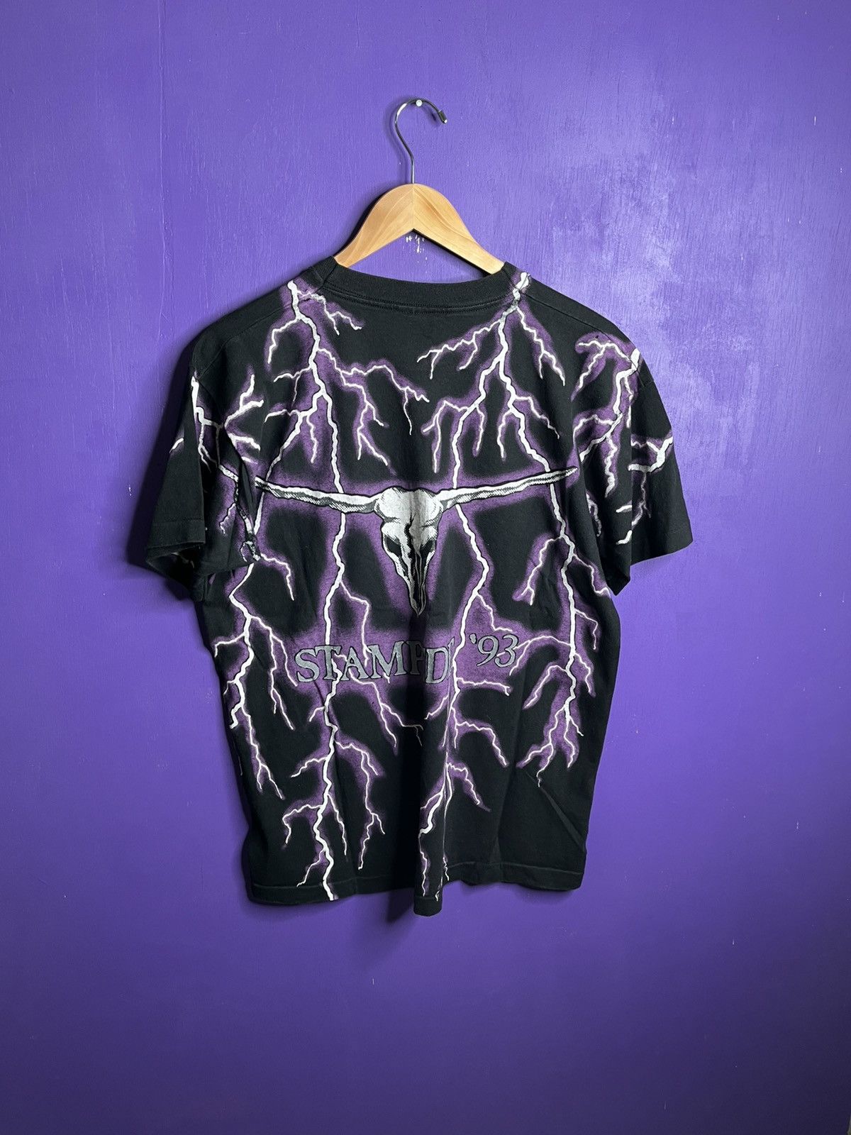 Band Tees × Vintage Vintage 90s Brooks N Dunn electric rodeo lightning AOP tee Size US L / EU 52-54 / 3 - 2 Thumbnail