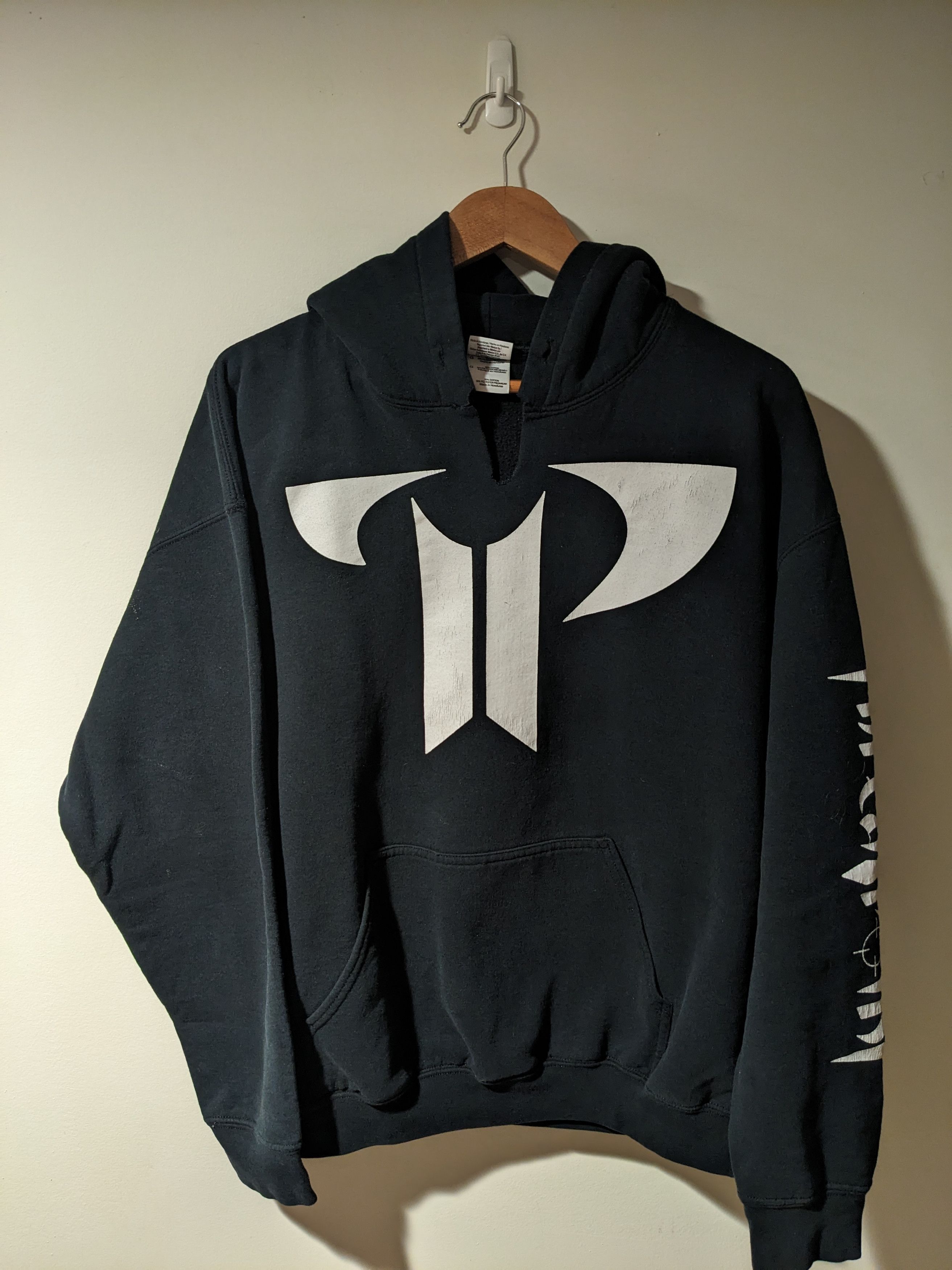 Band Tees × Vintage Vintage Y2K Threat Point Scranton Pennsylvania Thrash Hoodie Size US L / EU 52-54 / 3 - 1 Thumbnail