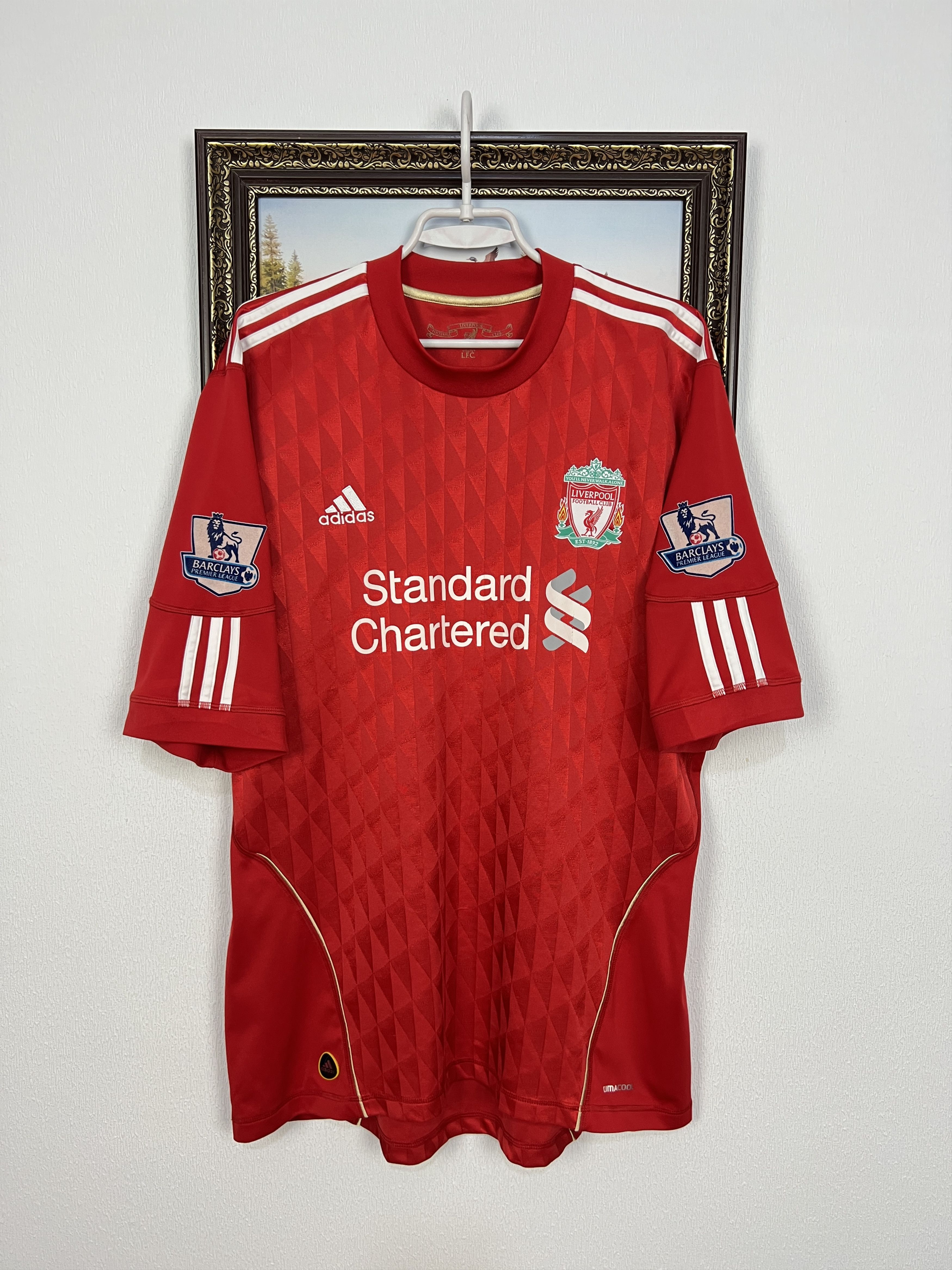 Adidas Liverpool Home football shirt 2010 Soccer Adidas #3 Enrique Size US XL / EU 56 / 4 - 5 Thumbnail