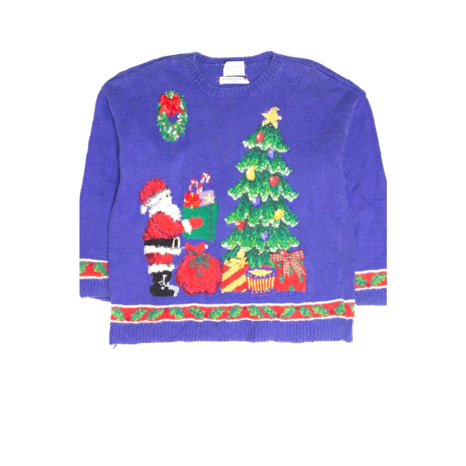 Vintage VINTAGE Blue Ugly Christmas Pullover Marisa Christina 61974 Pullover XS-Large Size XL / US 12-14 / IT 48-50 - 2 Thumbnail