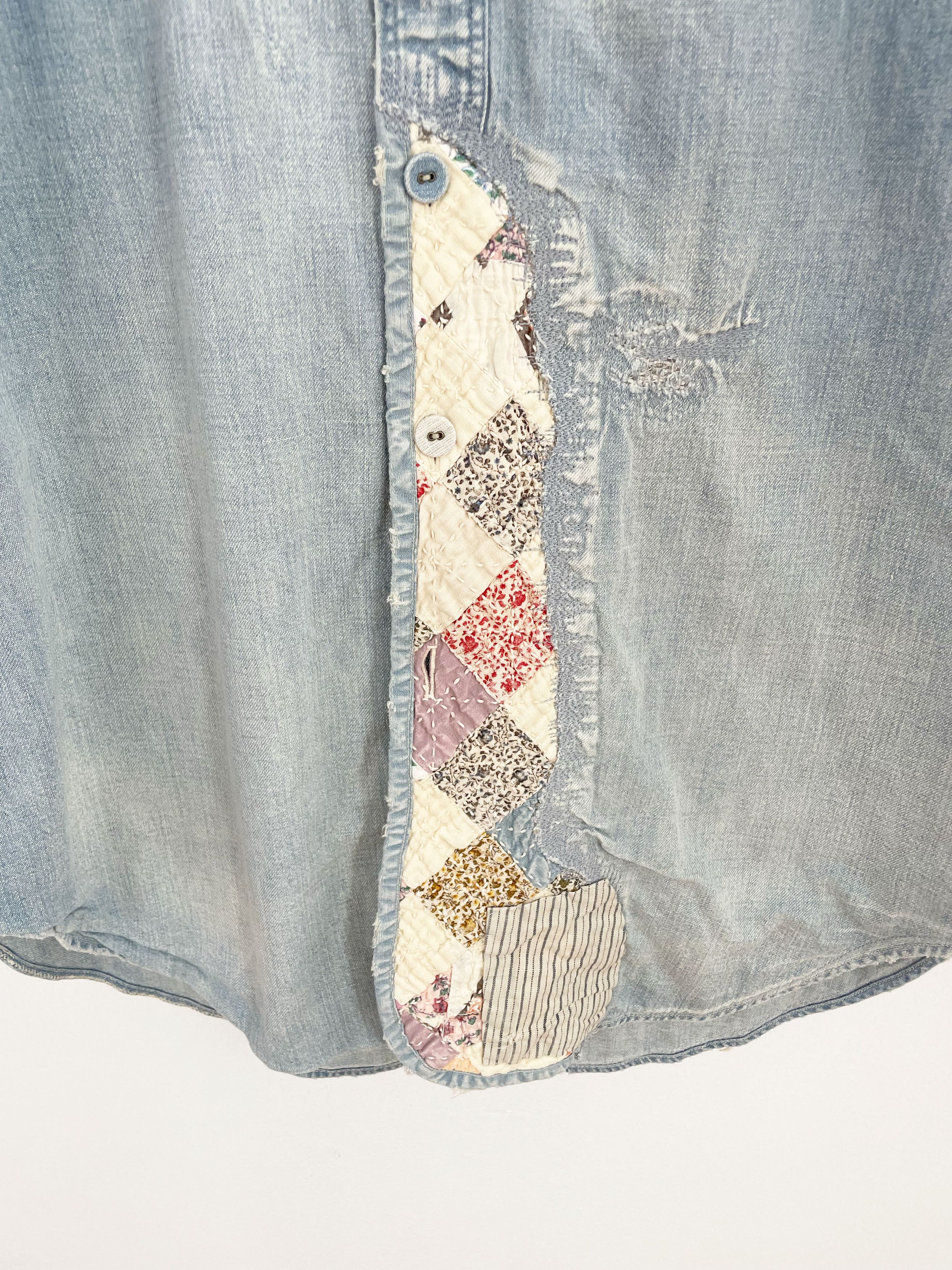 Kapital Kountry Patchwork Denim Dress Size S / US 4 / IT 40 - 6 Thumbnail