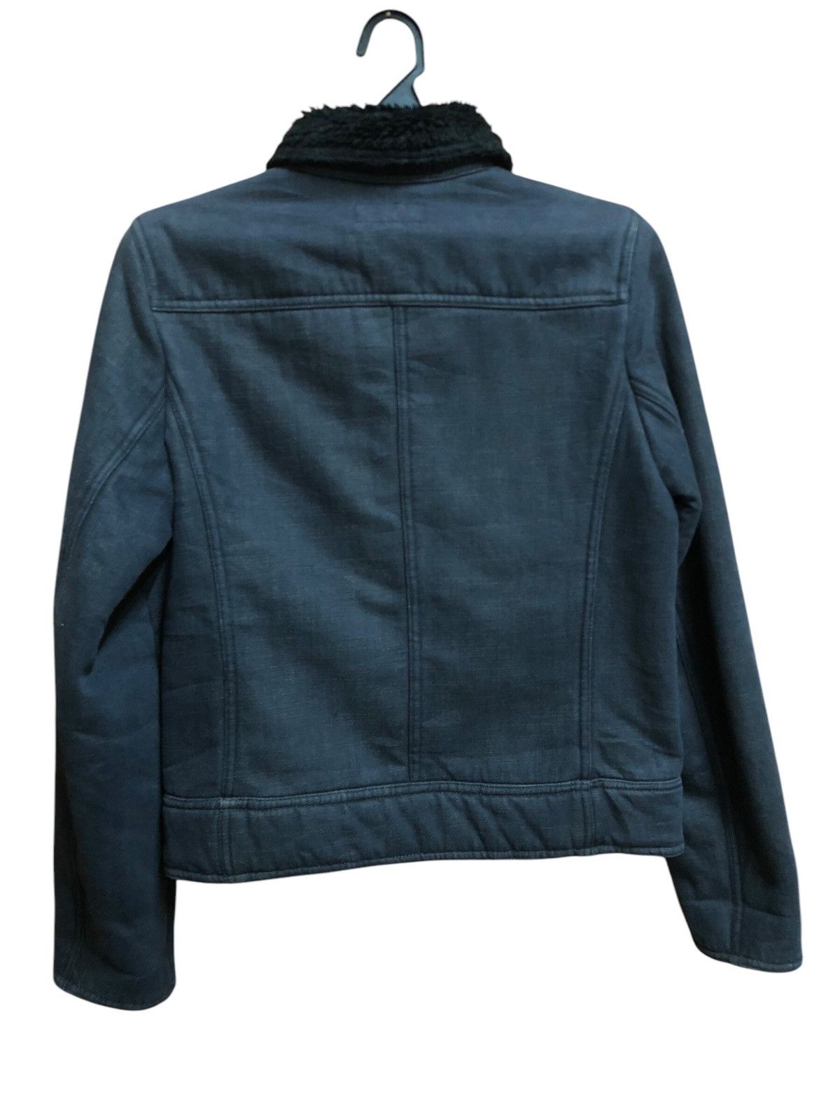 Sonia Rykiel Sonia Rykiel Denim Fleece Lining Warm Biker Jacket Size S / US 4 / IT 40 - 2 Thumbnail