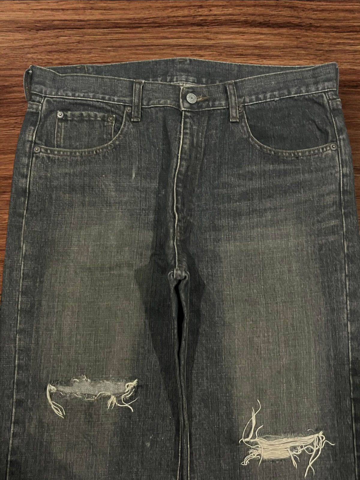Japanese Brand Vintage Japanese Brand Bobson Black Washed Distressed Jeans Size US 36 / EU 52 - 4 Thumbnail