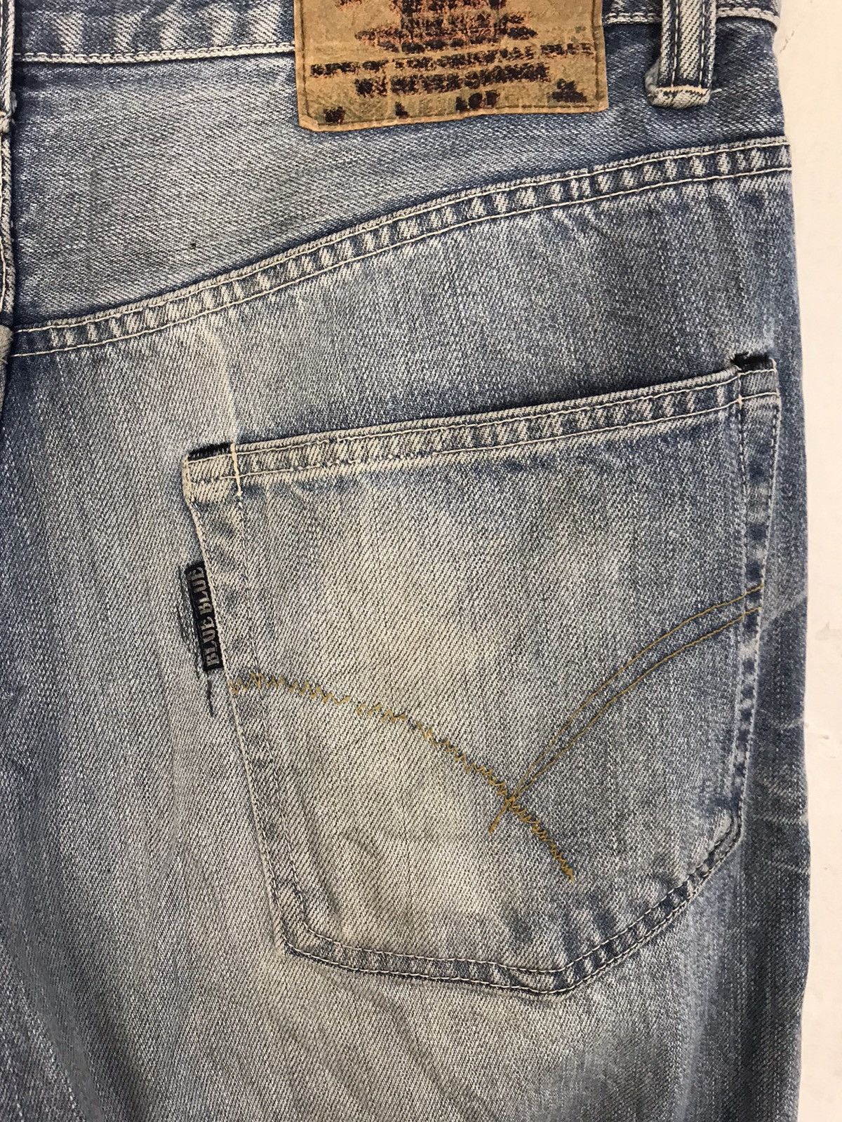 Blue Blue Japan Blue Blue Japanese Brand Beauty Faded Denim Straight Cut Size US 33 - 8 Thumbnail