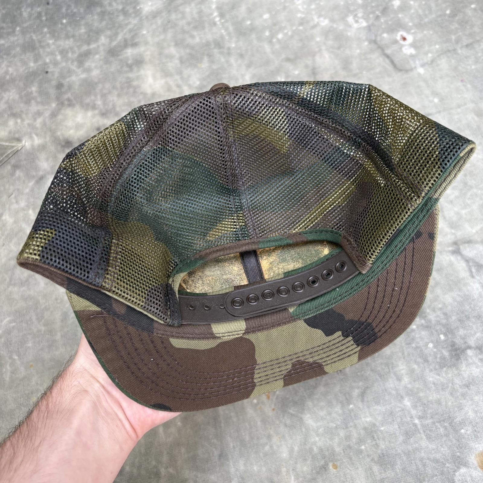 Vintage Vintage Woodland Camo SFA Farmer’s Association Trucker Hat Size ONE SIZE - 2 Thumbnail