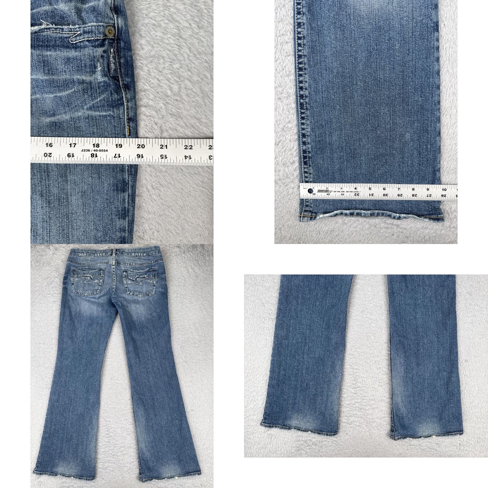 Silver Jeans Co. Silver Jeans Co Jeans 32x32 Blue Bootcut Distressed Denim Flare Mid Womens Size 24" / US 00 / IT 34 - 9 Thumbnail