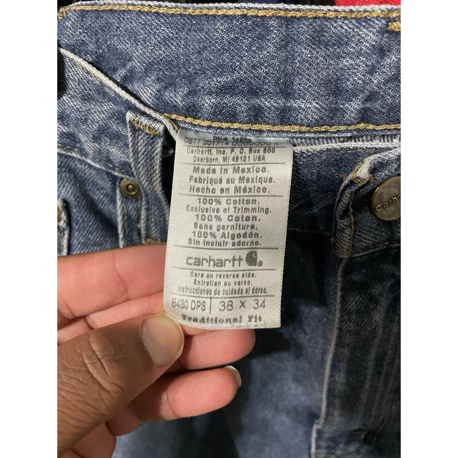 Carhartt Size 38x34 - Carhartt Jeans Mens Blue Vintage Relaxed Fit Size US 38 / EU 54 - 3 Thumbnail