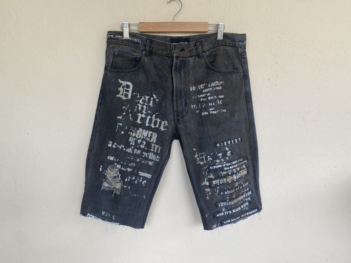 In The Attic IntheAttoc Rusty Punk Distressed Short Denim Size US 32 / EU 48 - 1 Thumbnail