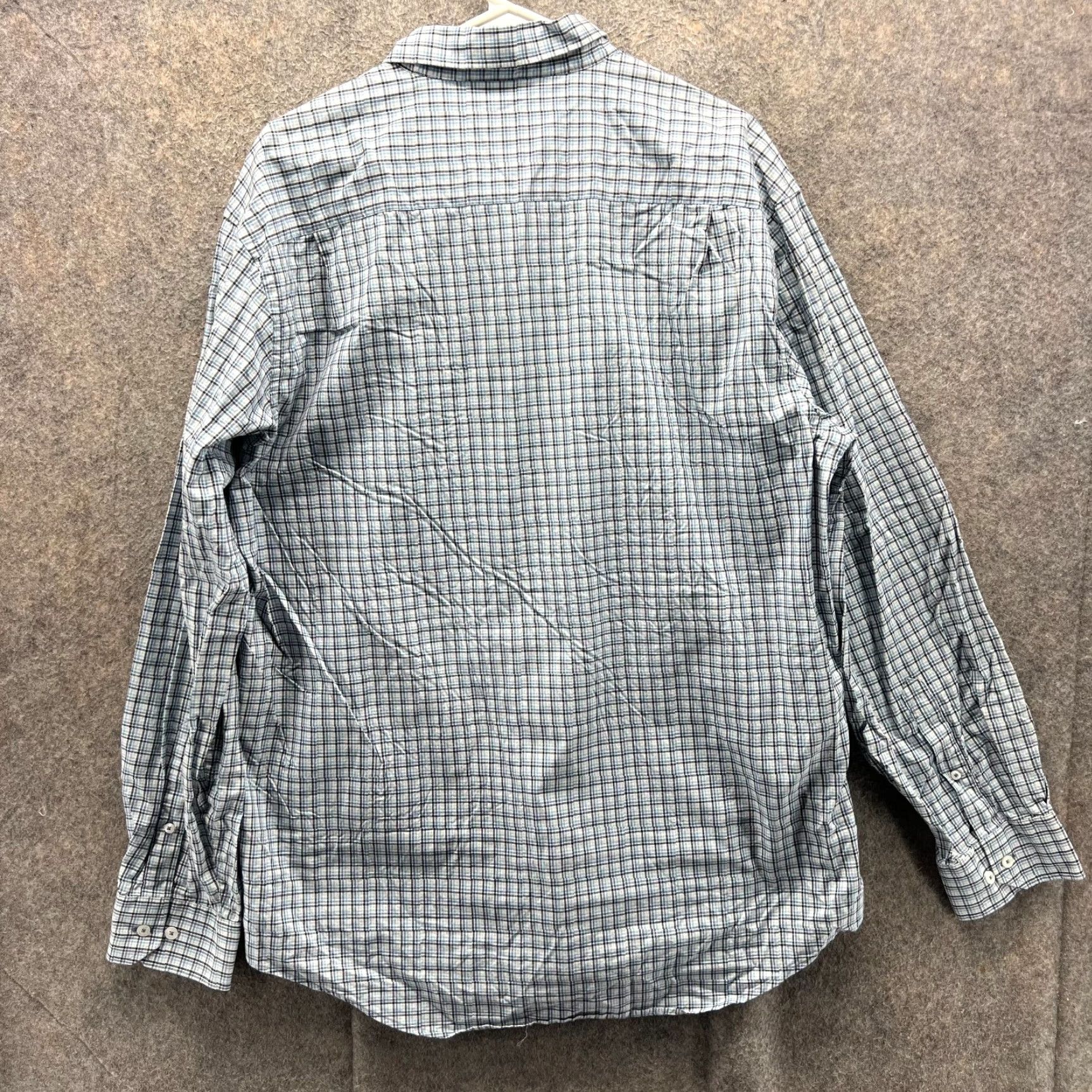 Vintage VINTAGE? No - Oxford Shirt Mens XXL Blue White Button Down Glen Check Cotton Golf Gingham 2XL Size US XXL / EU 58 / 5 - 2 Thumbnail