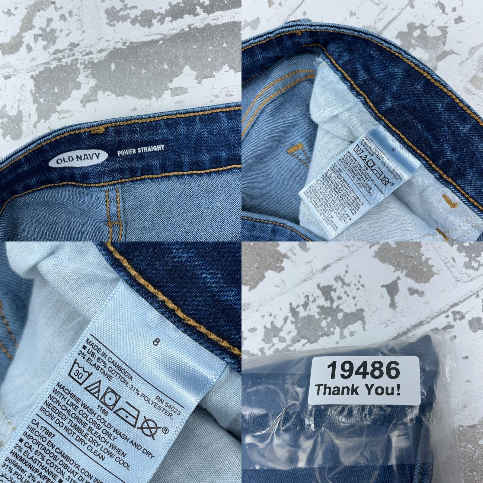 Old Navy Old Navy Jeans Womens 8 Power Straight Curvy Mid Rise Med Wash Holes Ripped A86 Jeans Mens Womens Boys Girls Size 30" / US 8 / IT 44 - 9 Thumbnail