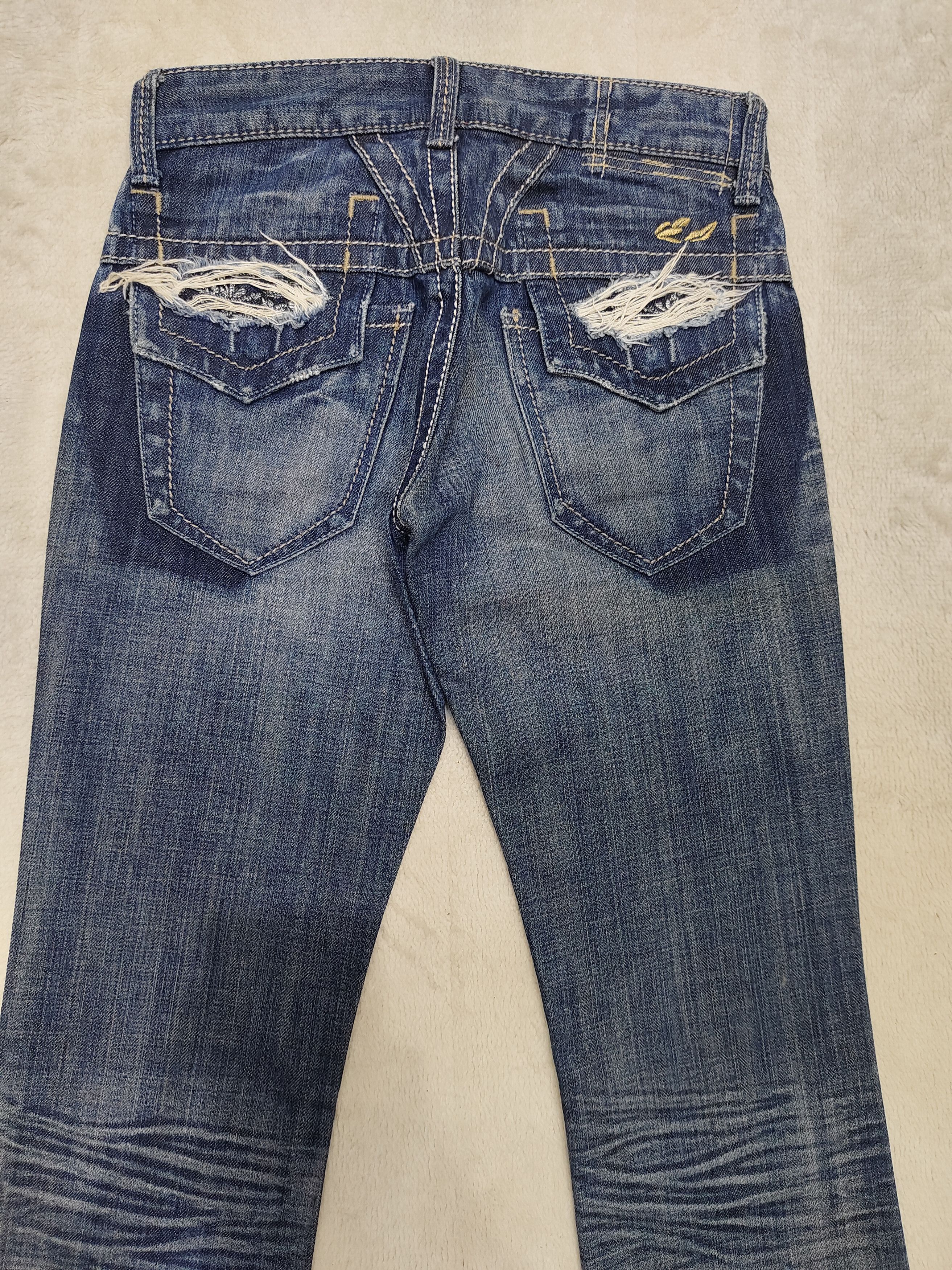 Marithe + Francois Girbaud 00s Marithe Francois Girbaud Distressed Flare jeans Size 27" / US 4 / IT 40 - 2 Thumbnail