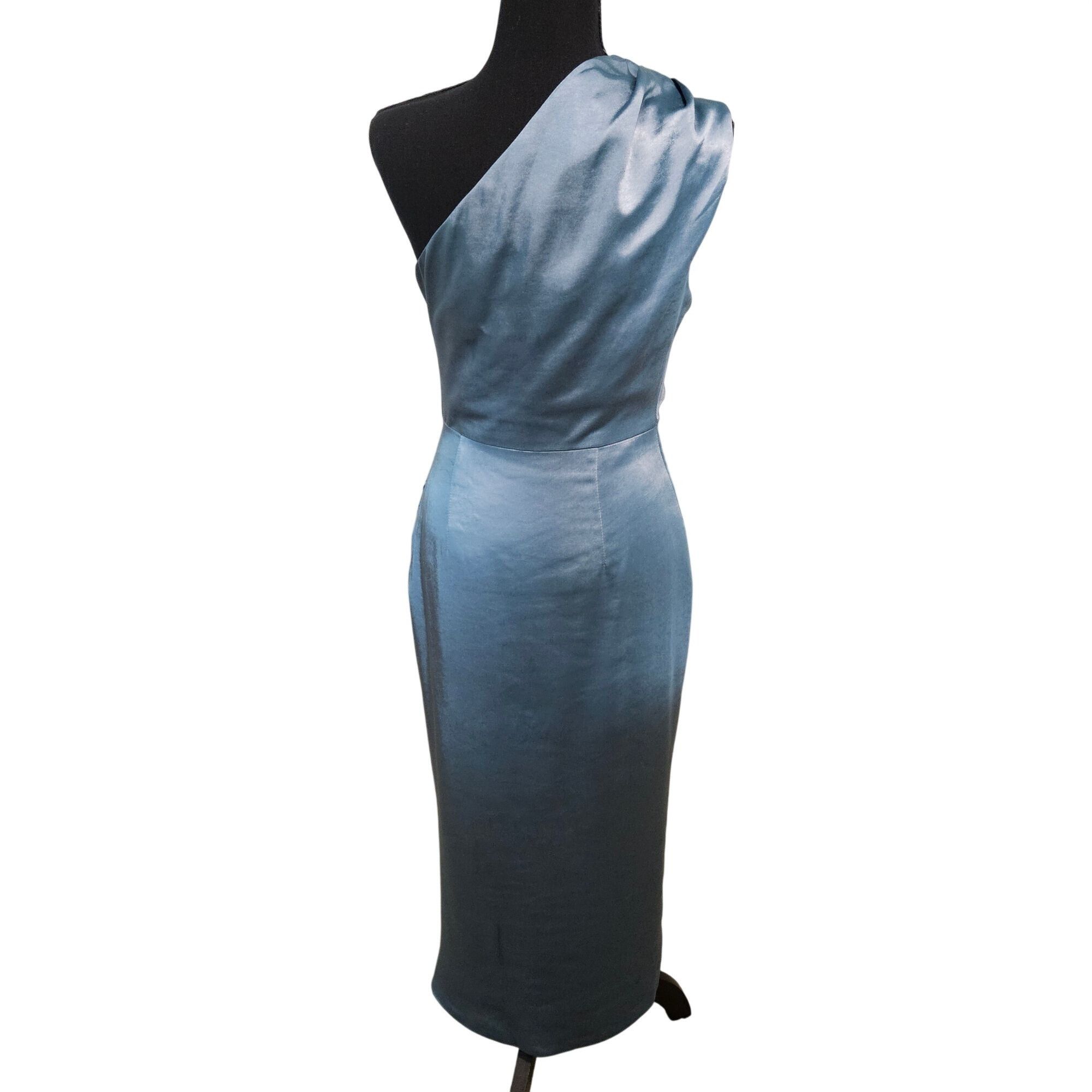 Elliatt Cassini 1 shoulder S dress cadet blue Coquette Glam