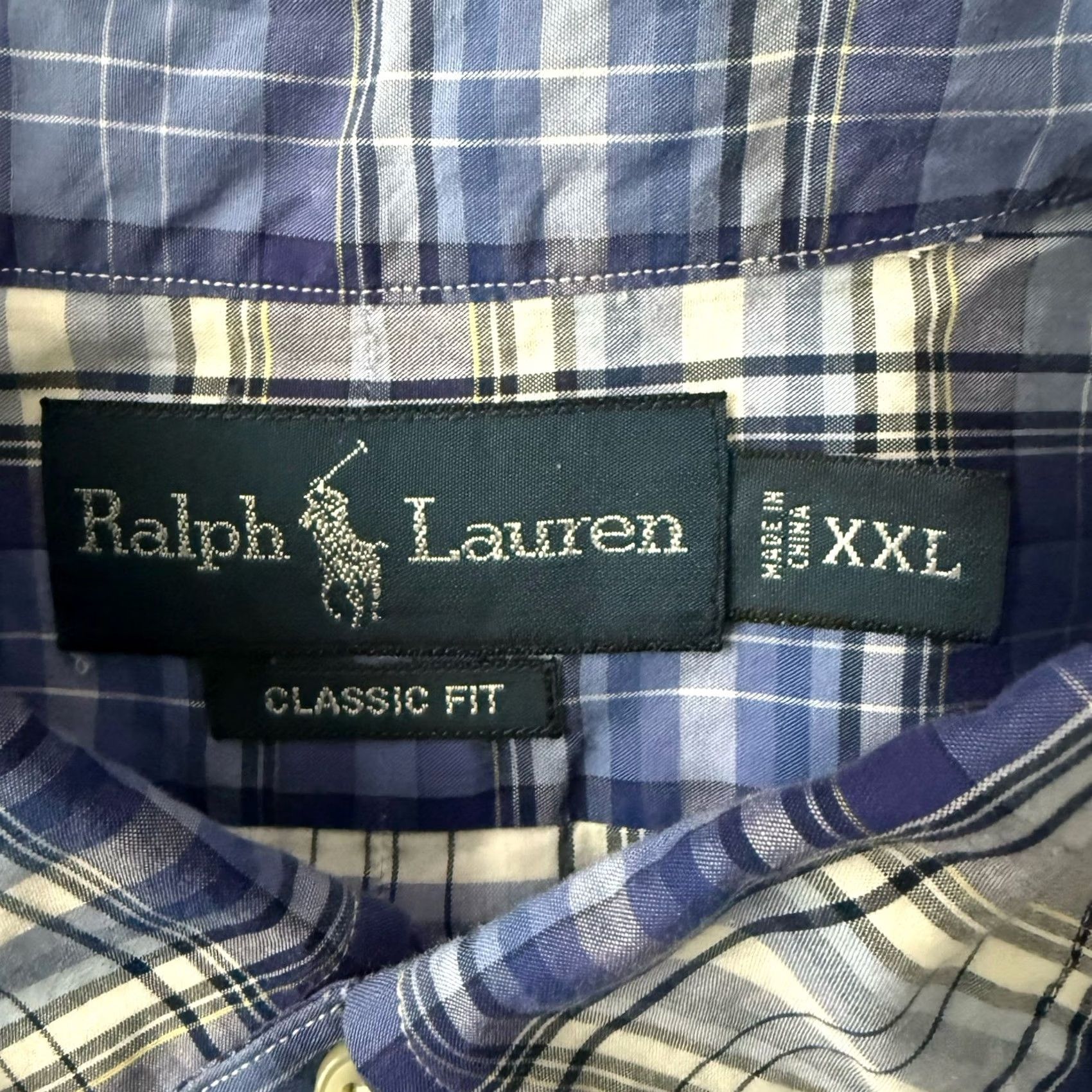 Ralph Lauren Ralph Lauren Shirt Mens XXL Long Sleeve Blue Plaid 100% Cotton Classic Fit Button-Up Shirt Size US XXL / EU 58 / 5 - 2 Thumbnail