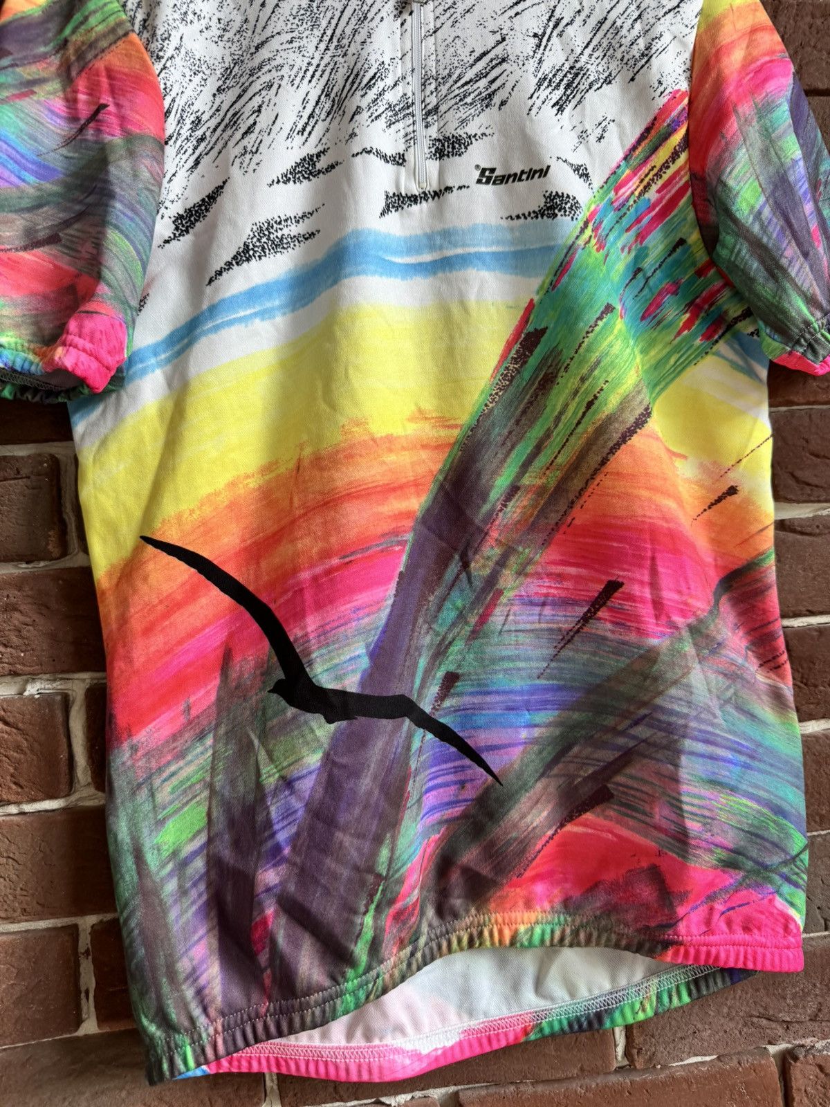 Vintage Vintage 90s M SANTINI Cycling Jersey Colnago Made In Italy Size US M / EU 48-50 / 2 - 3 Thumbnail