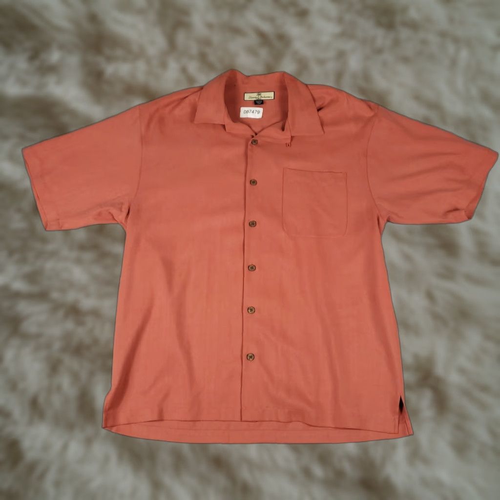 Tommy Bahama Tommy Bahama Shirt Mens M Gulf 2003 Embroidered Silk Hawaiian Red Short Sleeve Button-Up Size US M / EU 48-50 / 2 - 1 Thumbnail