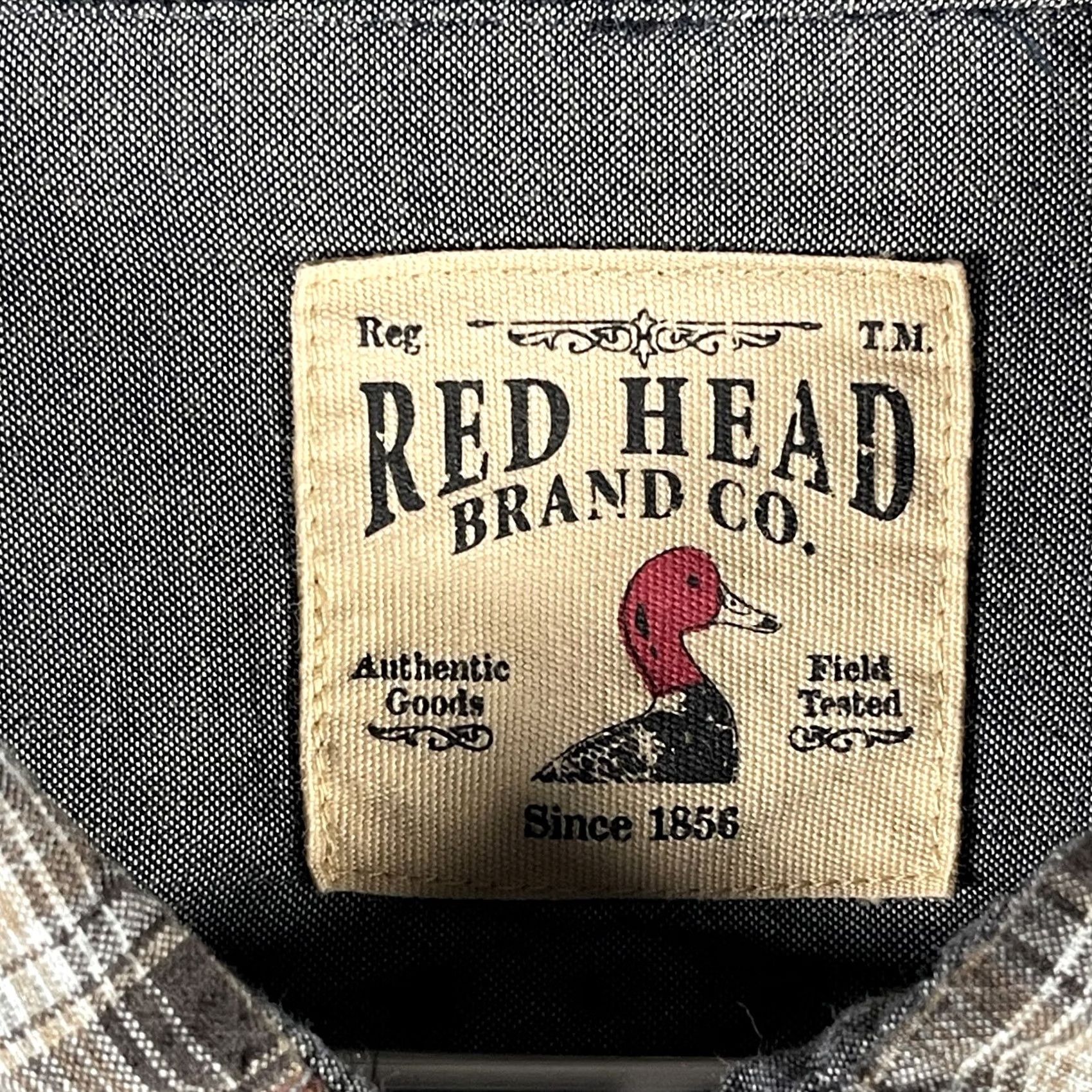 Vintage Red Head Brand Shirt Mens 2XL Tall Gray Brown Plaid Button Up Outdoor Workwear Size US XXL / EU 58 / 5 - 4 Thumbnail