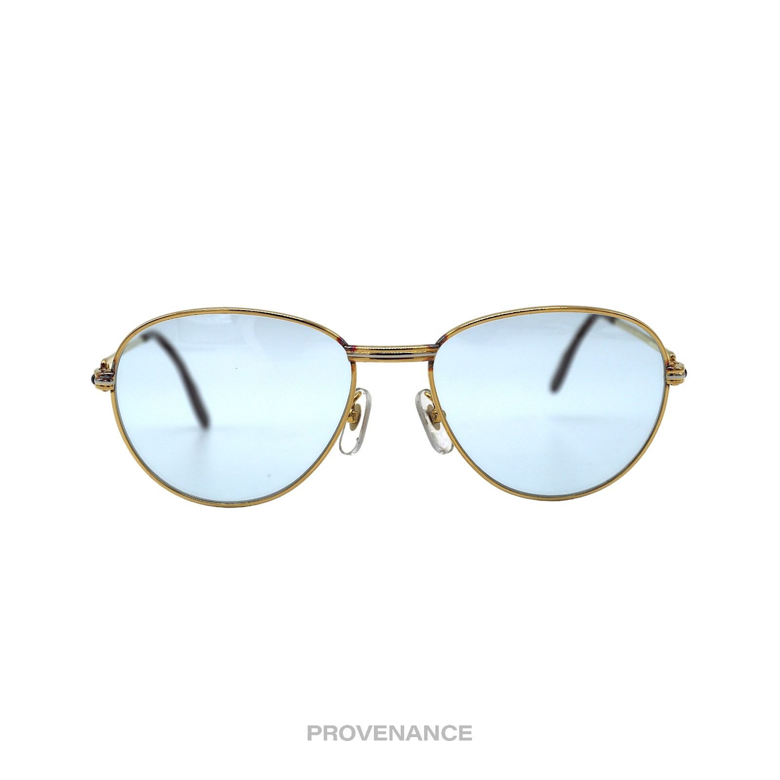 Cartier 🔴 Cartier Saphir Vintage Sunglasses - Gold/Blue Size ONE SIZE - 1 Thumbnail