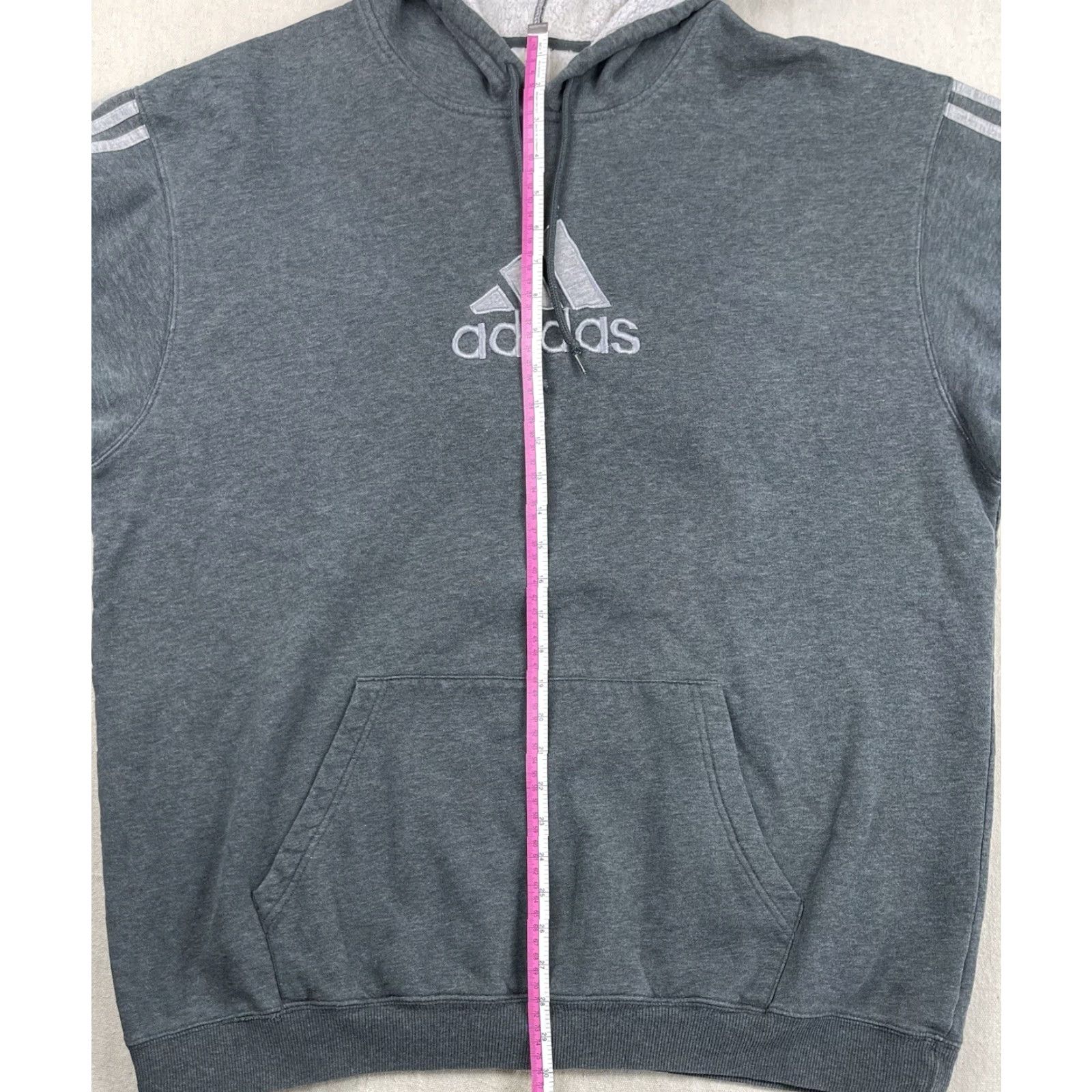Adidas VINTAGE Adidas Hoodie Sweatshirt Men XL Gray Pullover 3 Stripes Trefoil Logo 80s 90s Sports Track Jacket Hoodie Size US XL / EU 56 / 4 - 6 Thumbnail