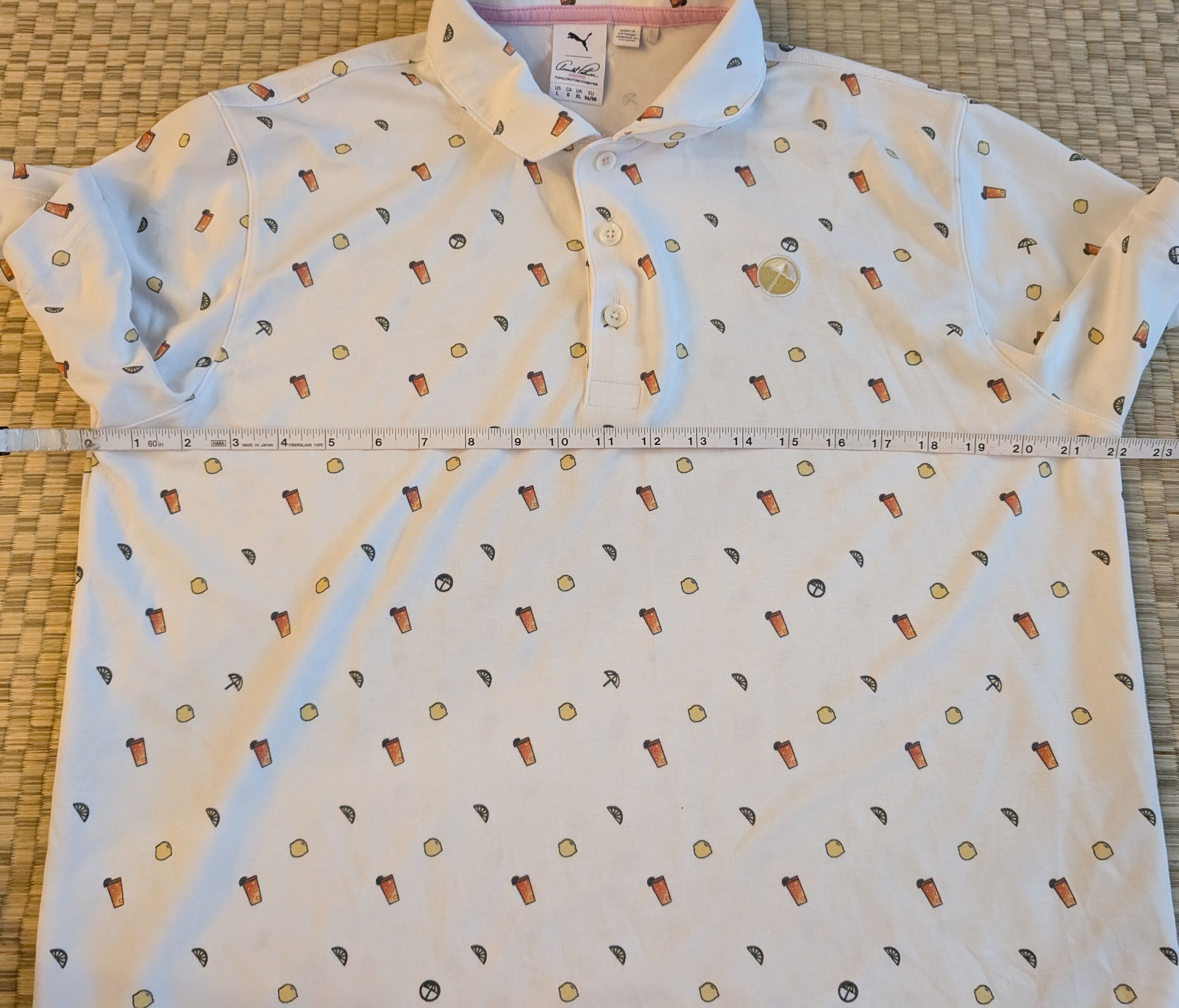 Puma Puma x Arnold Palmer Lemon Iced Tea Pattern Golf Polo Size US L / EU 52-54 / 3 - 4 Thumbnail