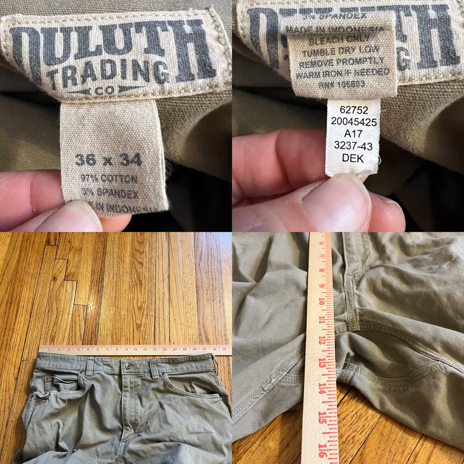 Duluth Trading Company Duluth Trading Chino Pants Mens 36 Regular Beige Tan Relaxed Fit Fire Hose Flex Inseam 33 Size US 36 / EU 52 - 8 Thumbnail