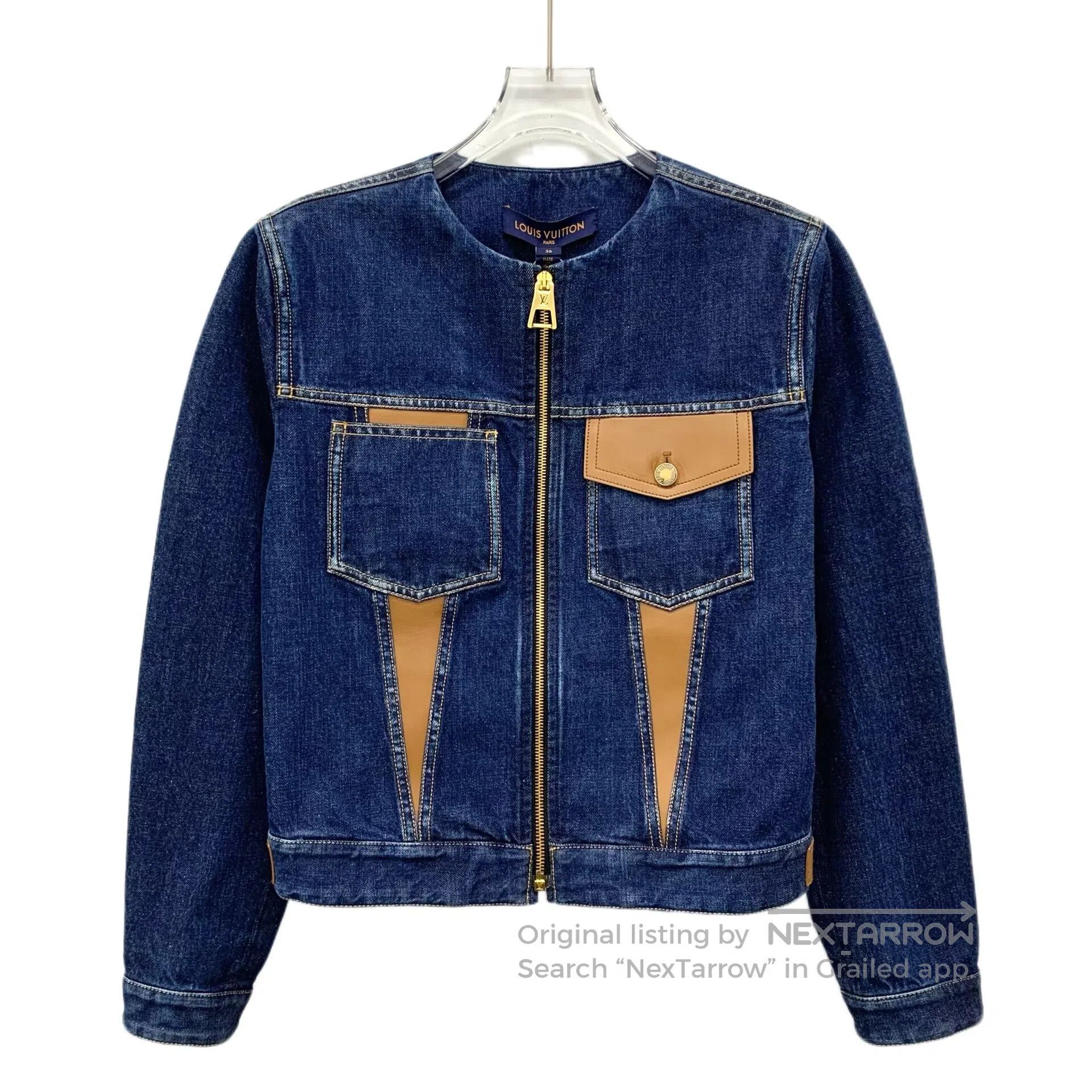 Louis Vuitton Louis Vuitton Dark blue washed cotton zip long sleeve deni Size XS / US 0-2 / IT 36-38 - 1 Thumbnail