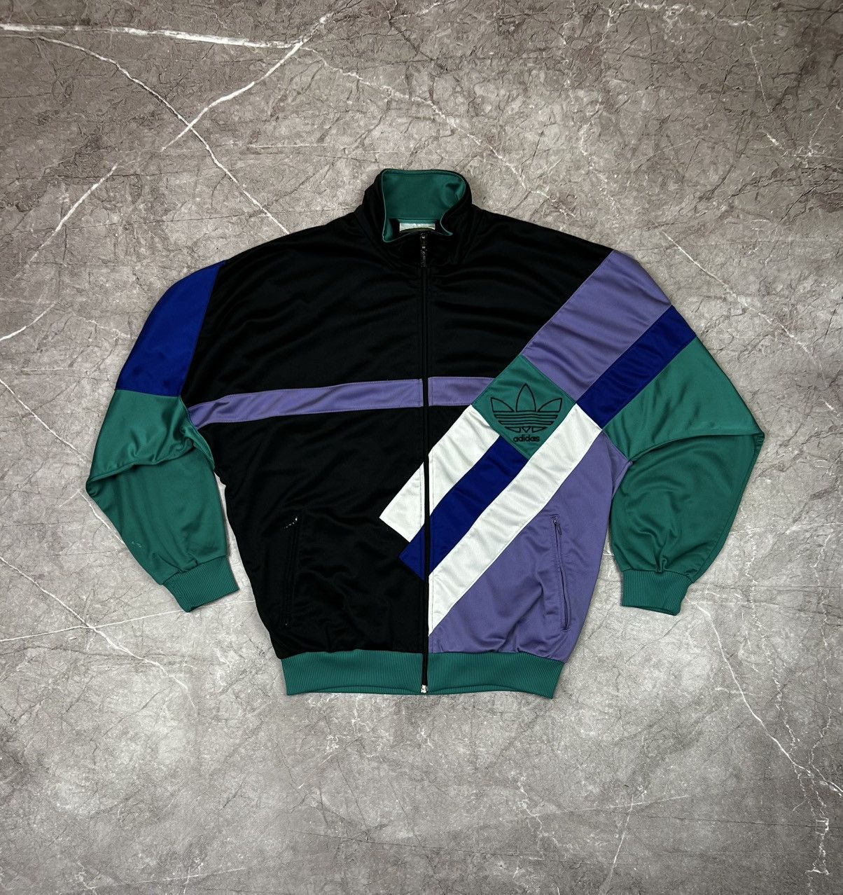 Adidas 90's Adidas Vintage Big Trefoil Logo Track Jacket Size US M / EU 48-50 / 2 - 1 Thumbnail