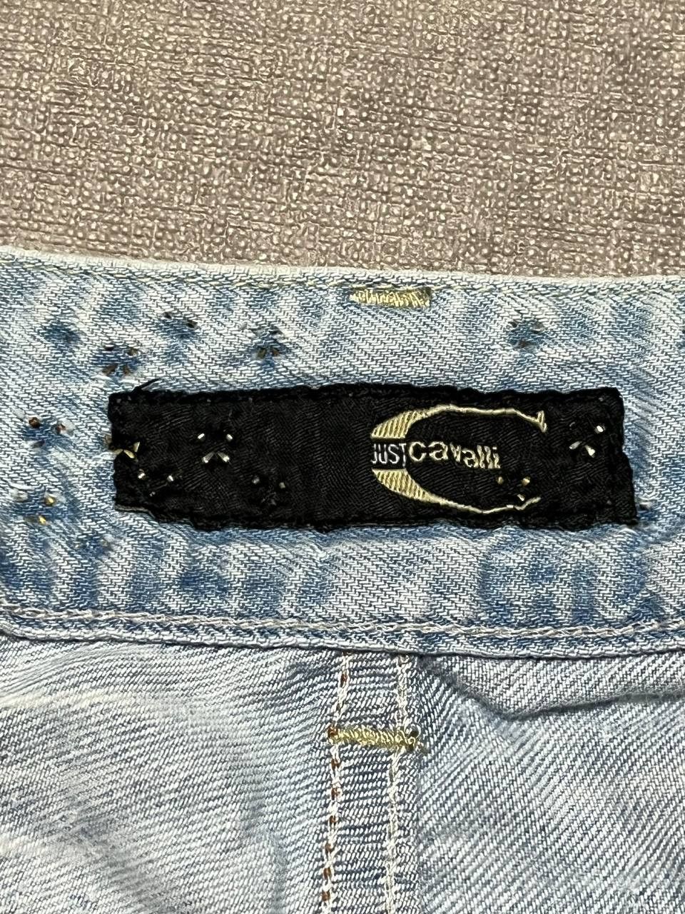 Just Cavalli Roberto Just Cavalli Women`s Short Denim Logo Print Size 26" / US 2 / IT 38 - 12 Thumbnail