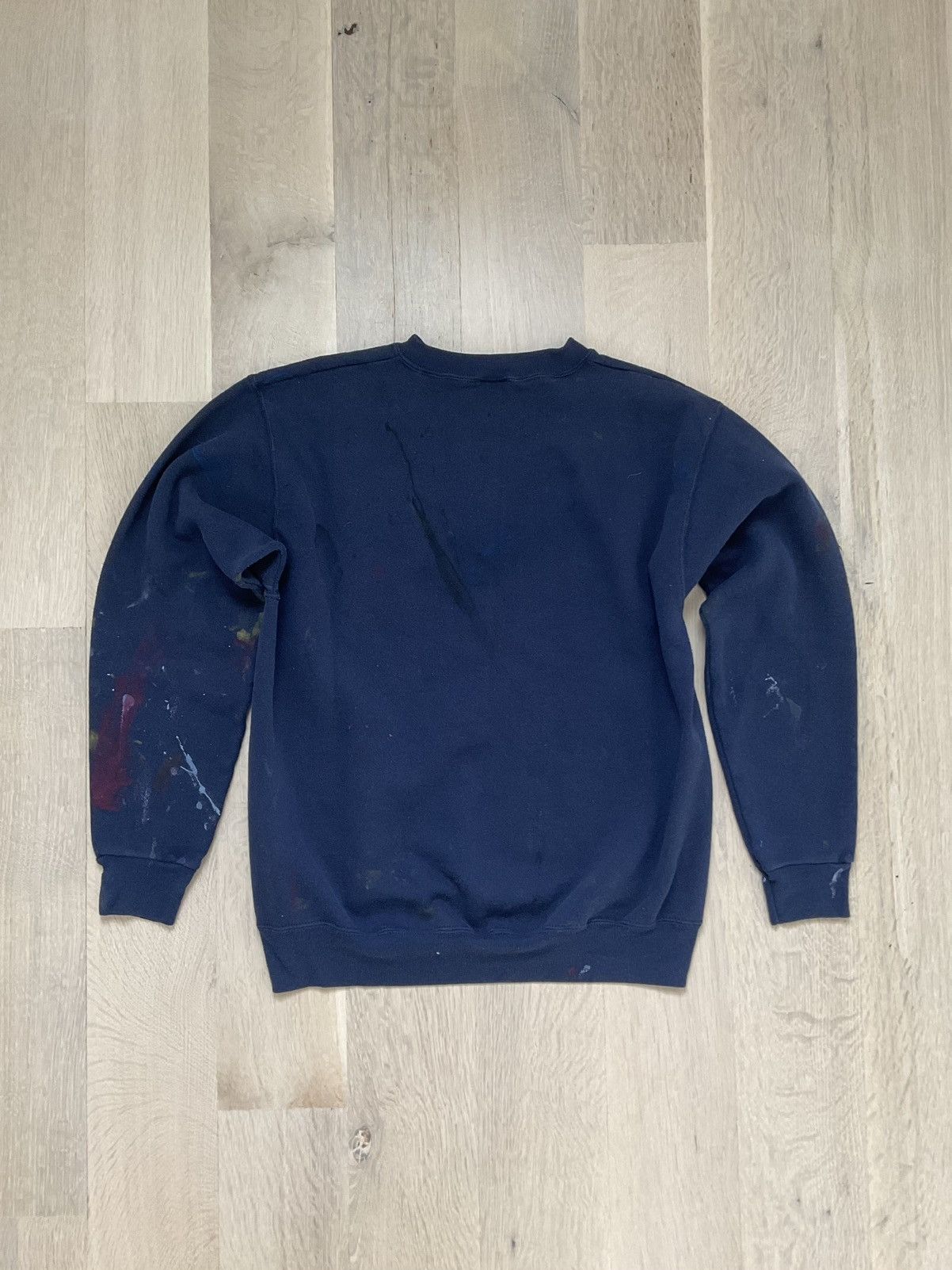 Vintage Vintage Paint Splatter Distressed Crewneck Sweatshirt Size US M / EU 48-50 / 2 - 2 Thumbnail