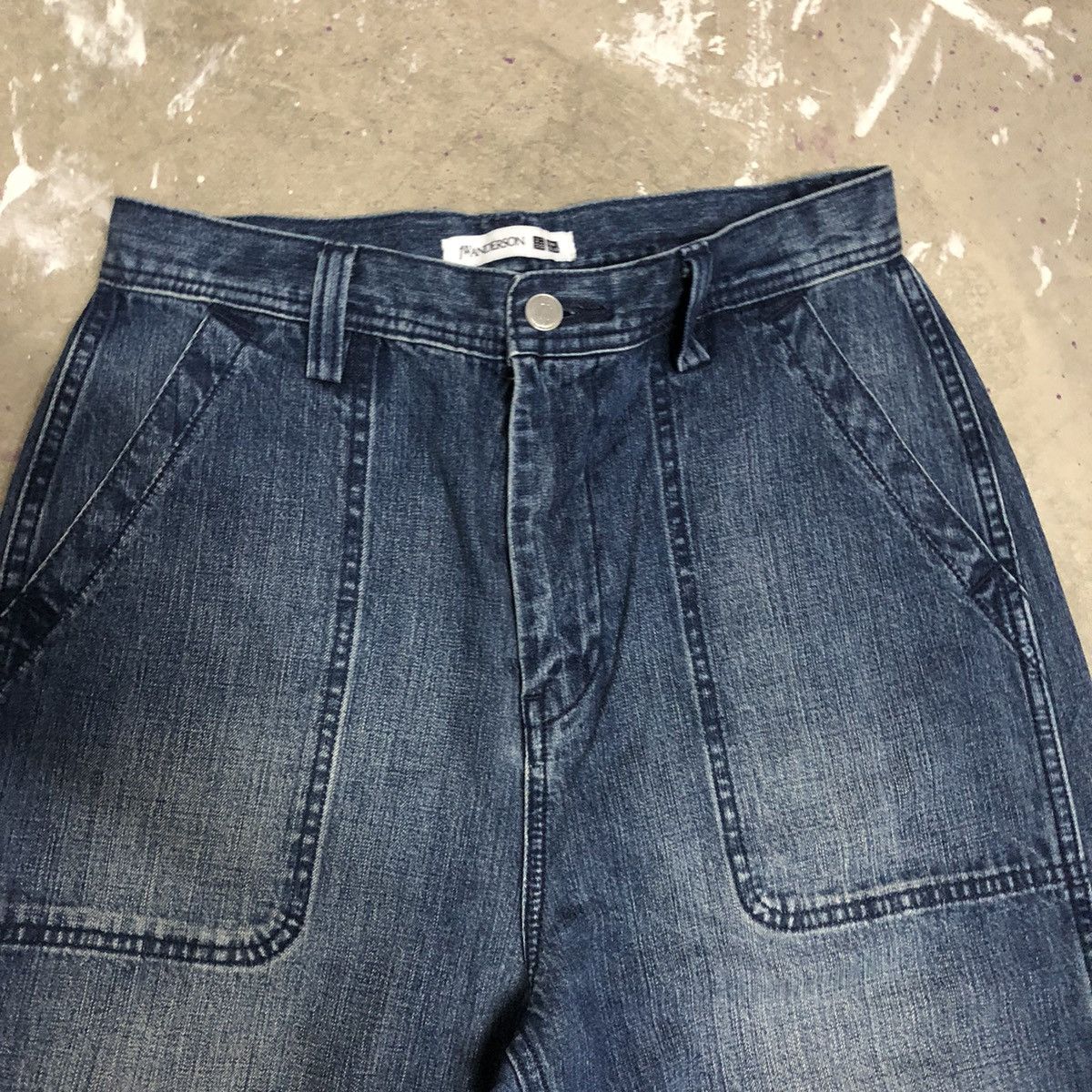 JW Anderson × Uniqlo JW Anderson x Uniqlo Baker-Style Denim Relaxed Work Pants Size US 27 - 6 Thumbnail