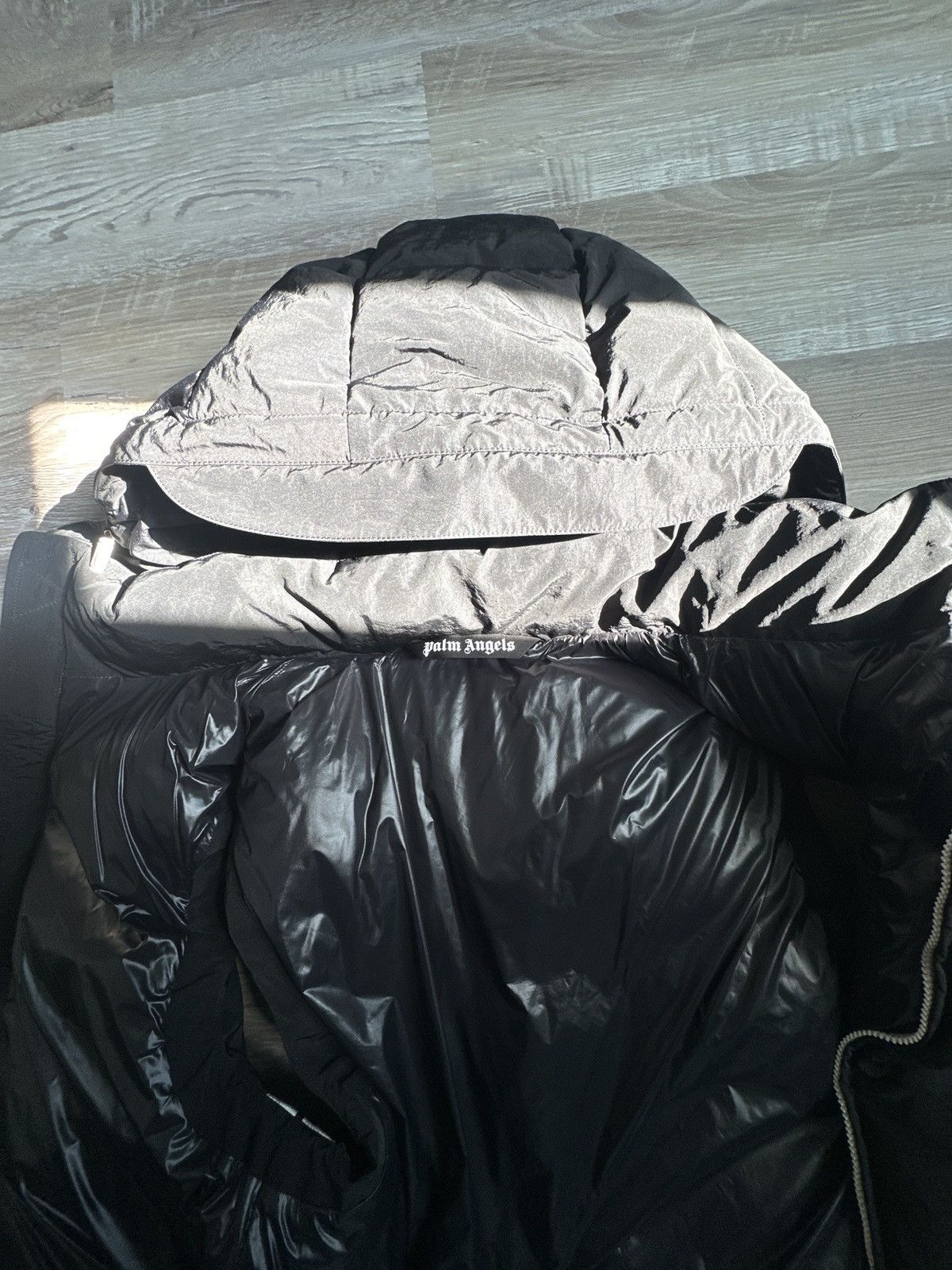 Palm Angels Black Embroidered Down Vest Size US M / EU 48-50 / 2 - 9 Thumbnail